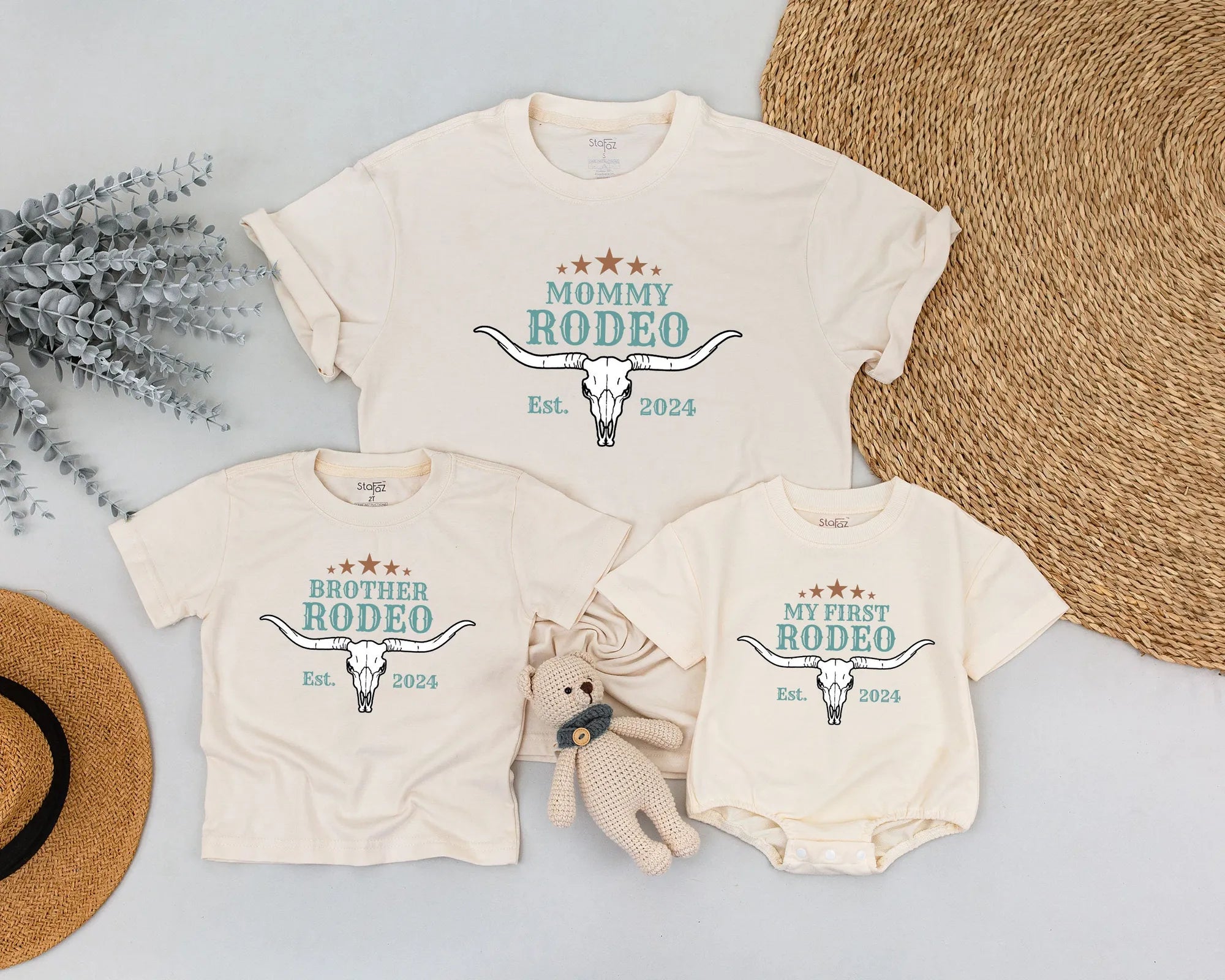 Western Family Rodeo Birthday T-Shirt: Custom Baby Romper Gift!