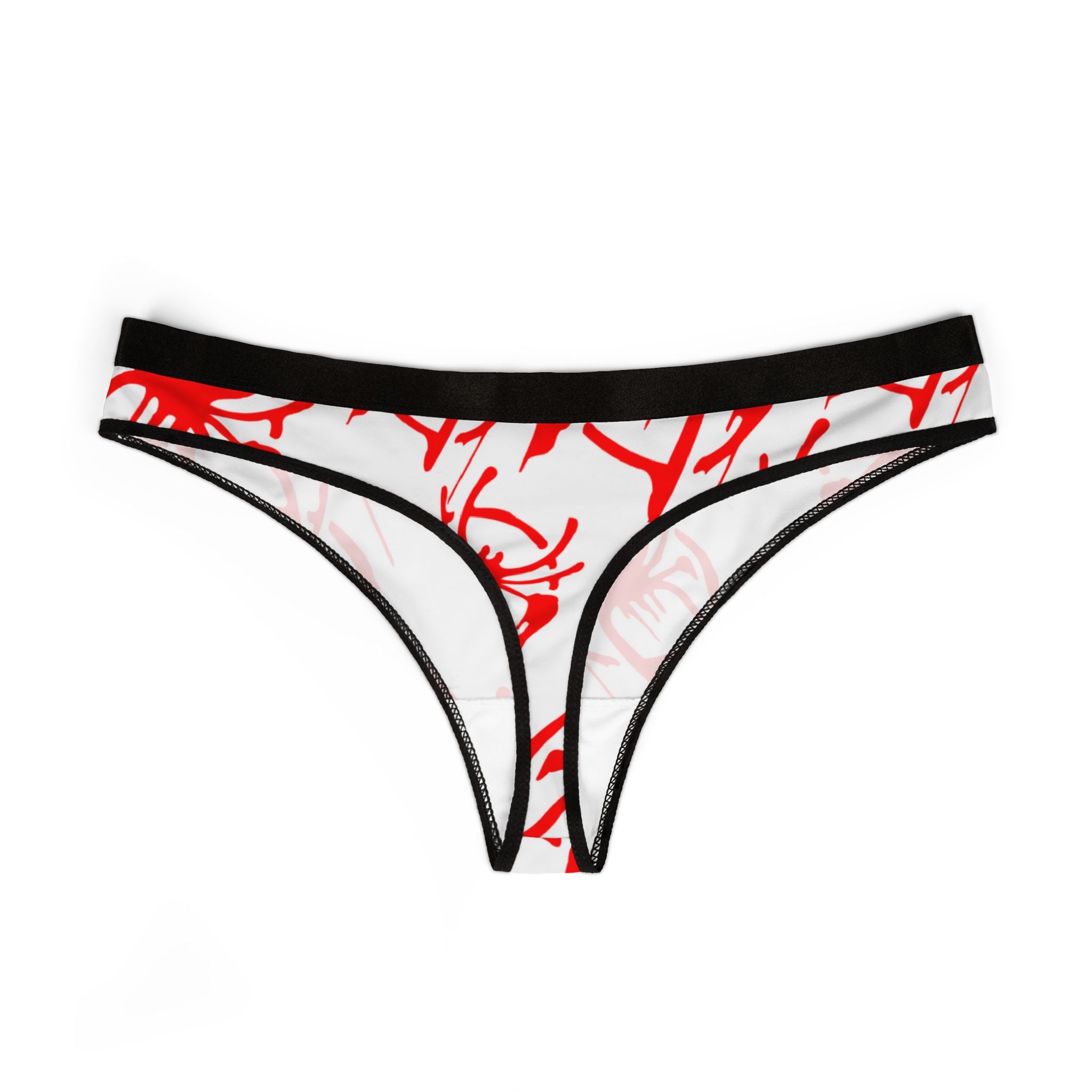 Women's thongs only spider web white