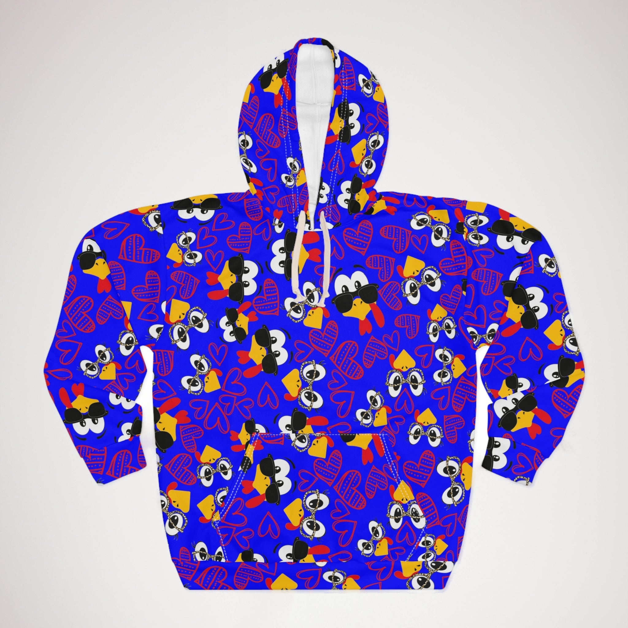 Unisex pullover hoodie Mr Turkey Mrs Turkey valentine hearts Thanksgiving blue