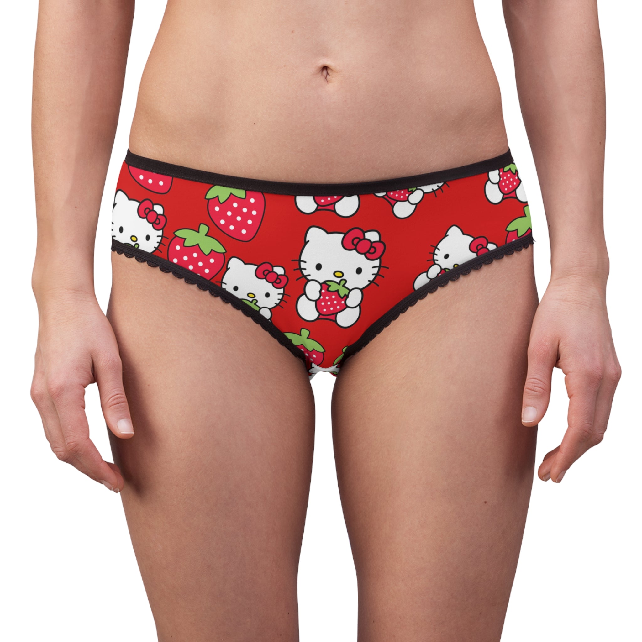 Women's briefs kitty strawberry valentine love red