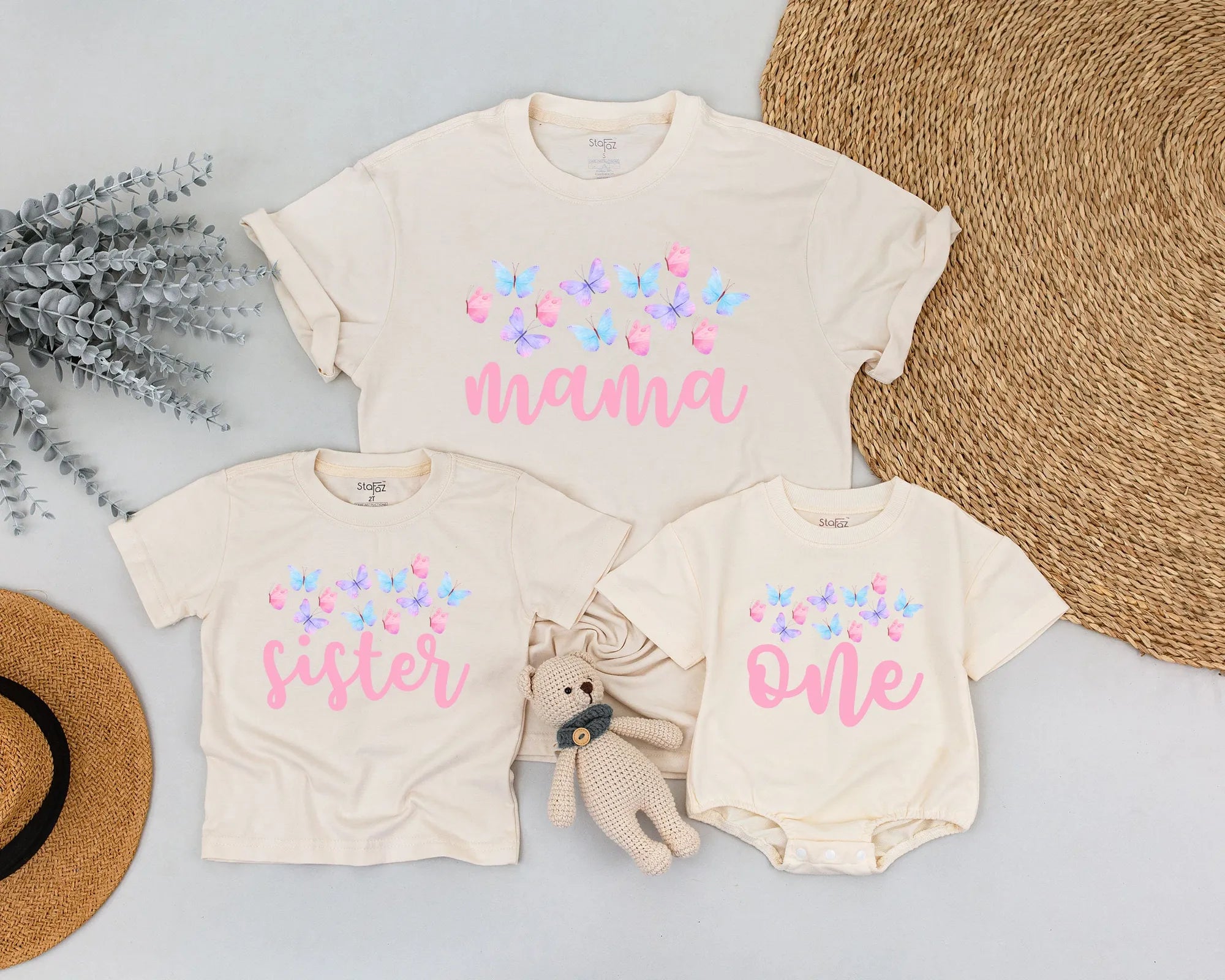 Butterfly Matching Family Birthday T-Shirt: Baby Romper Outfit!