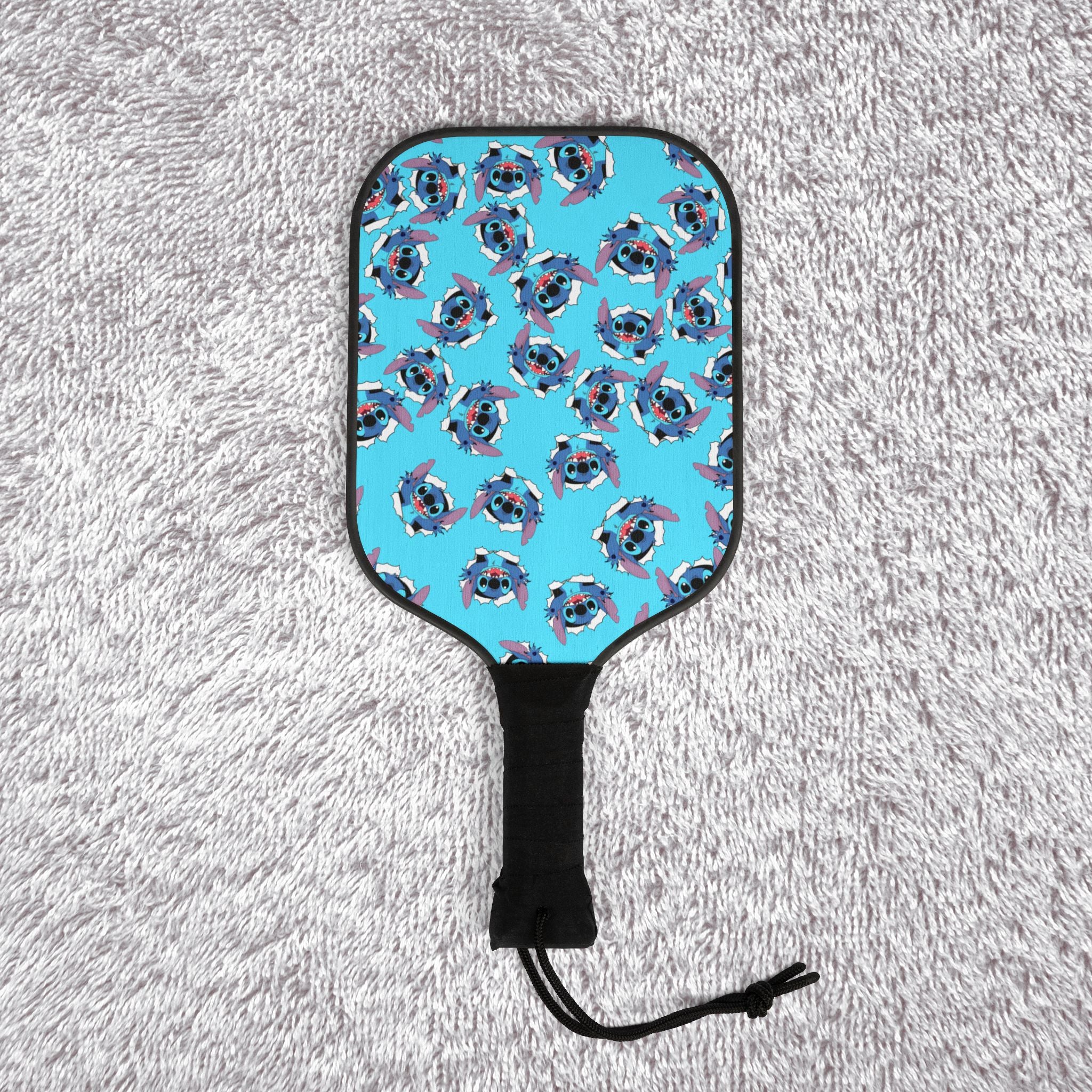 Pickleball kit (2 paddles + 2 balls + transparent bag) stitch cyan