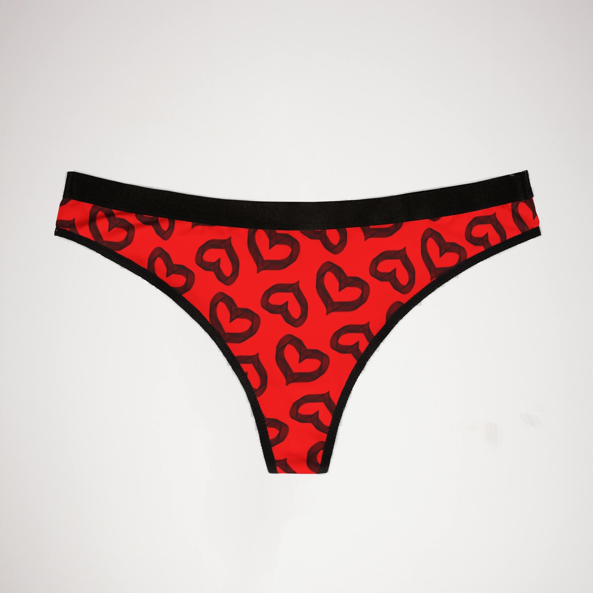 Women's thongs love hearts