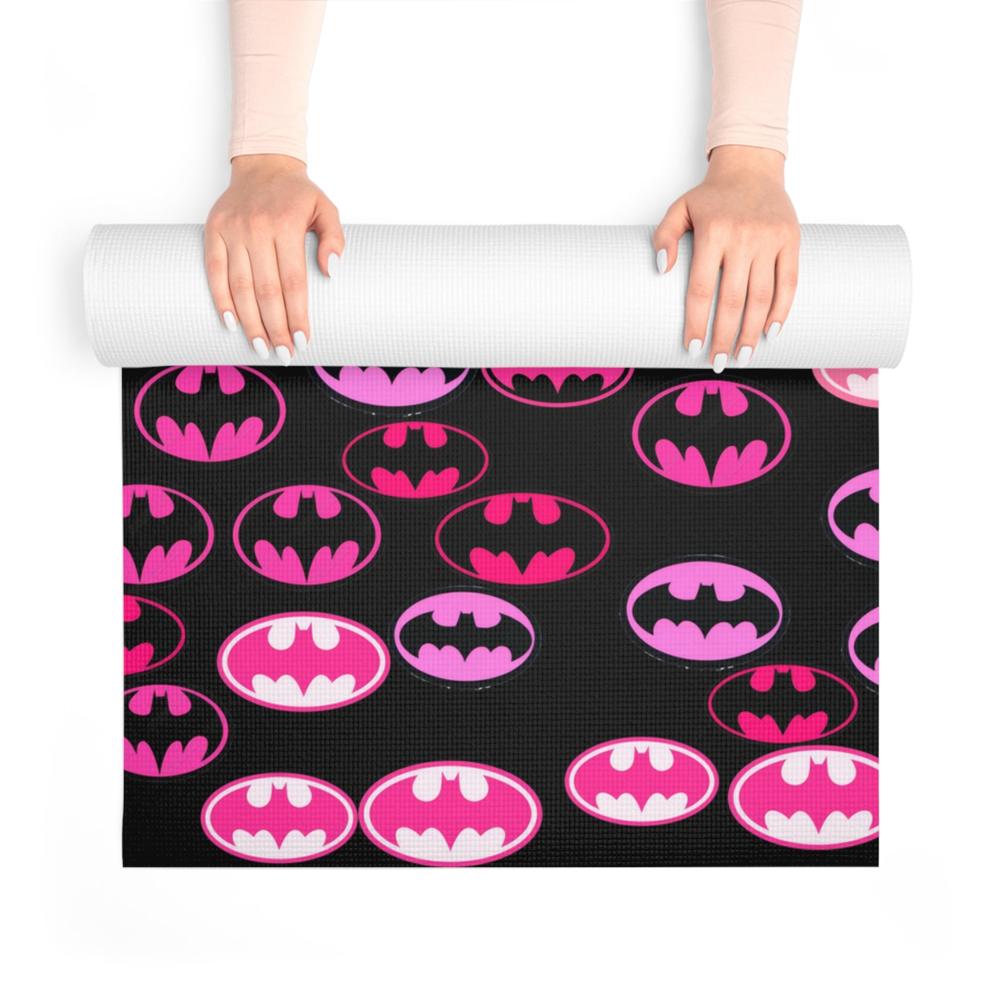 Foam yoga mat batman rose valentine love black