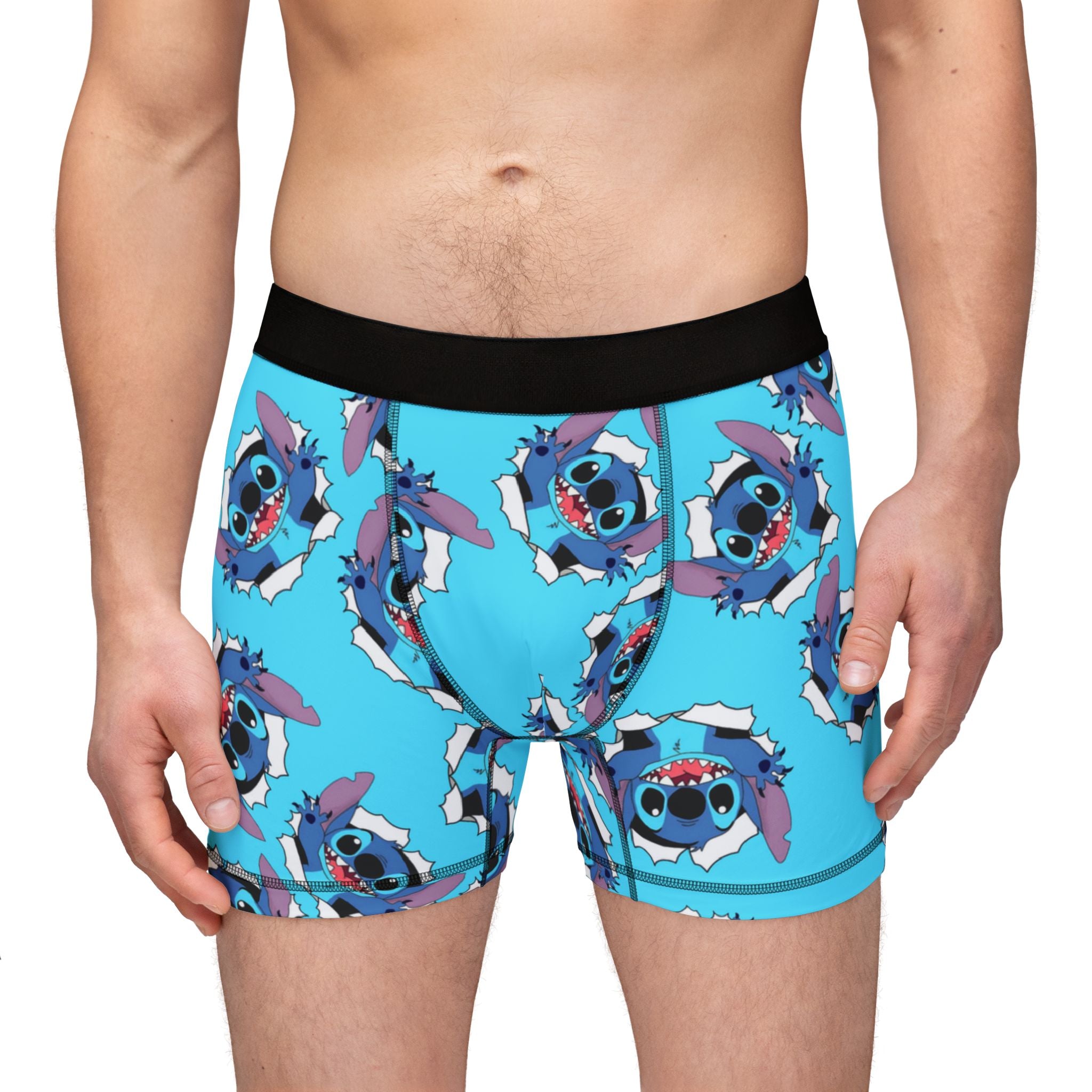 Men's boxers stitch cyan