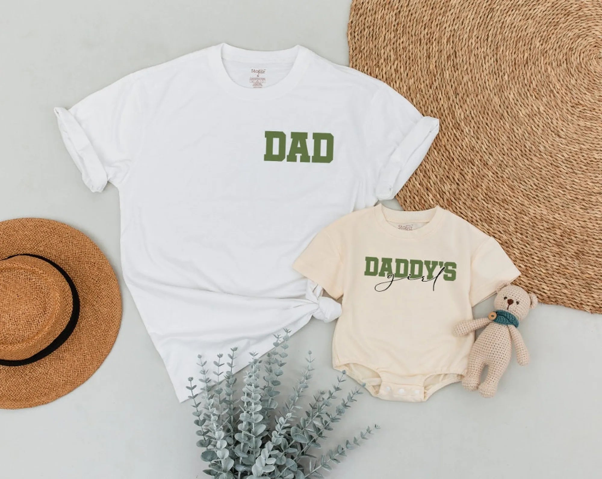 Dad And Daddy's Girl T-Shirt: Happy First Father's Day Romper Outfit!