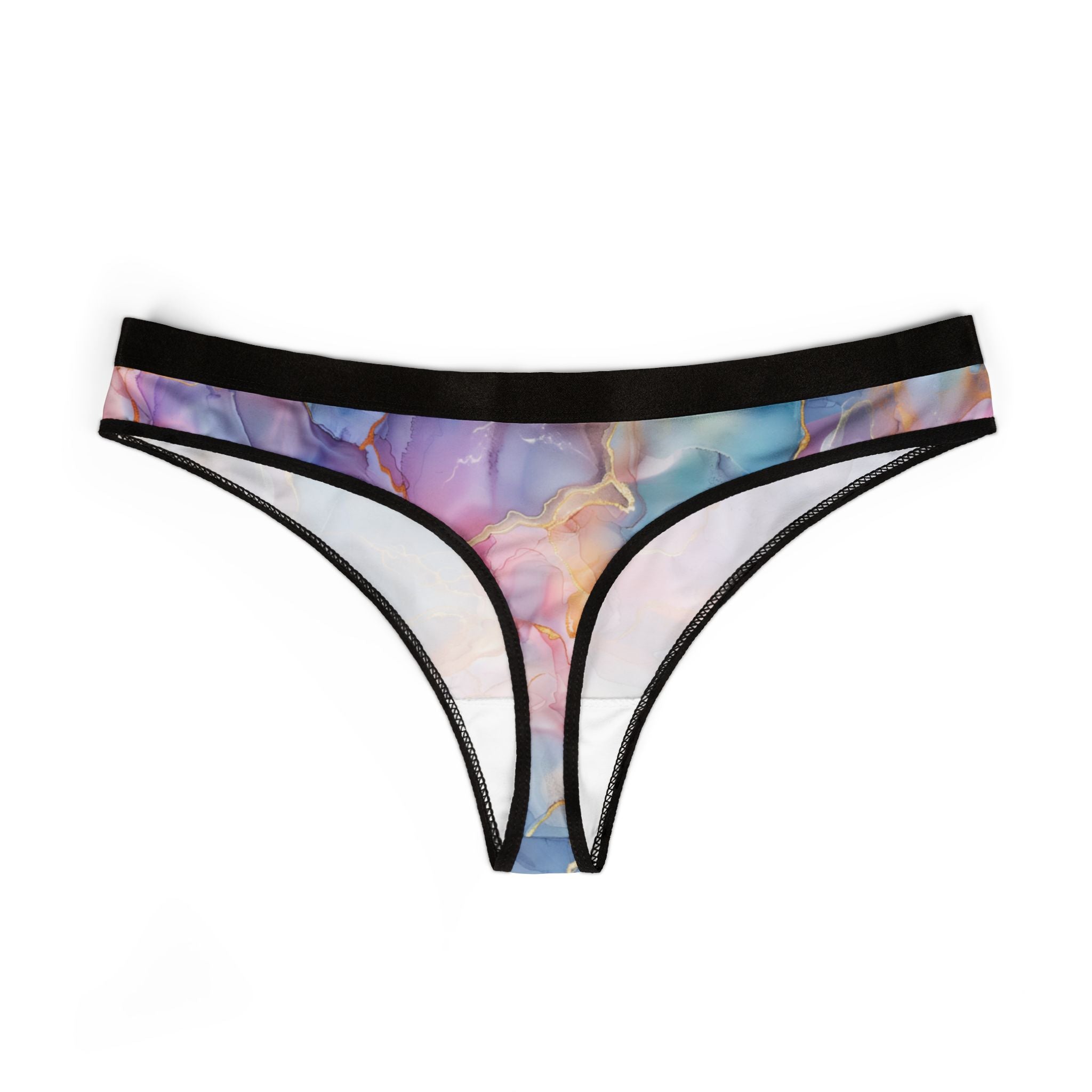 Women's thongs pastel alcohol ink