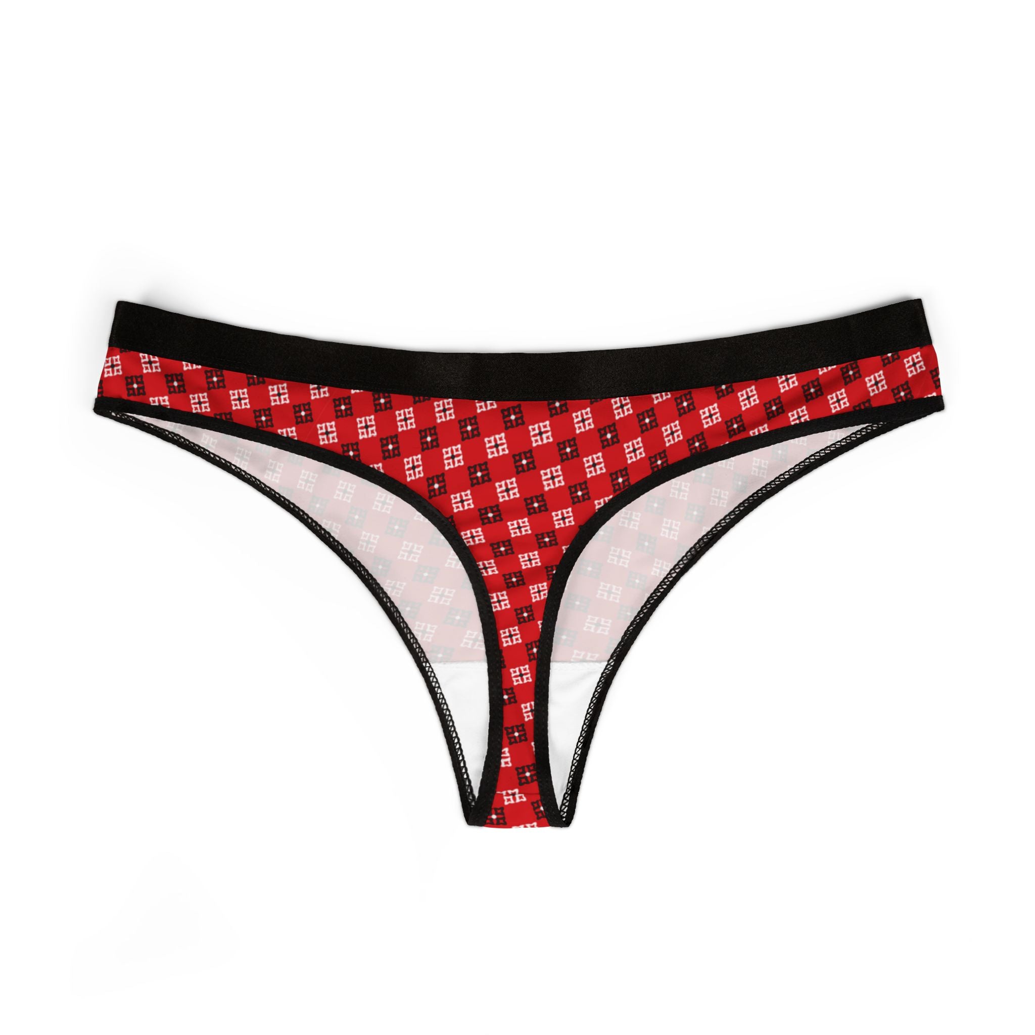 Women's thongs red bandana
