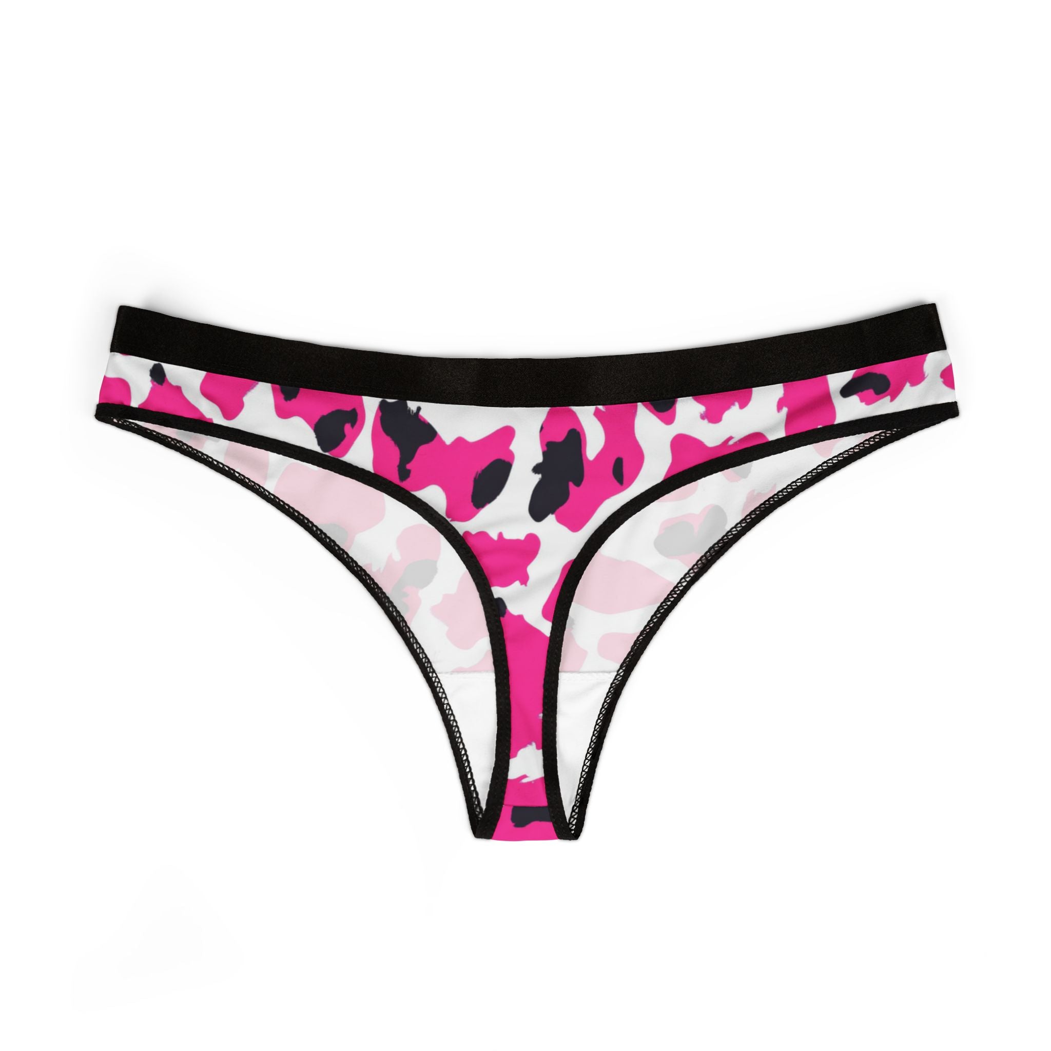 Women's thongs colorful cow print