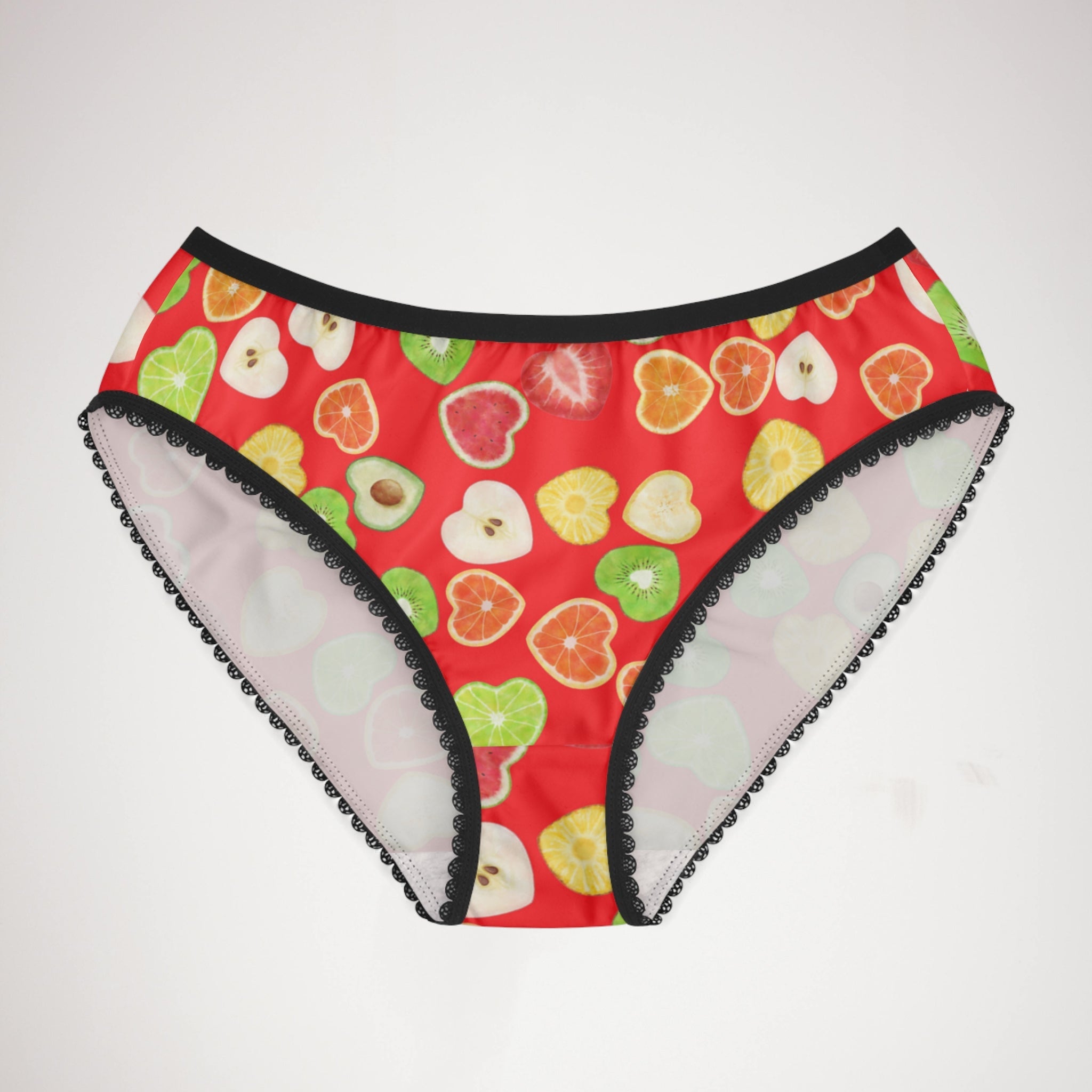 Women's briefs heart fruits red