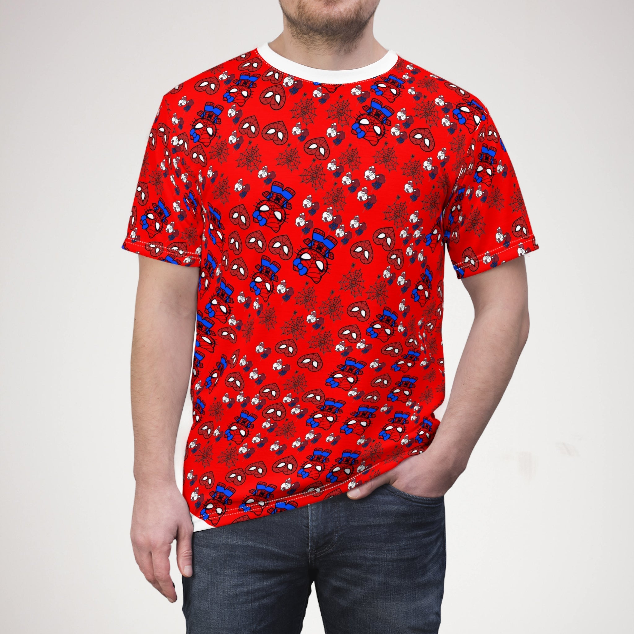 Unisex cut & sew tee spider kitty red