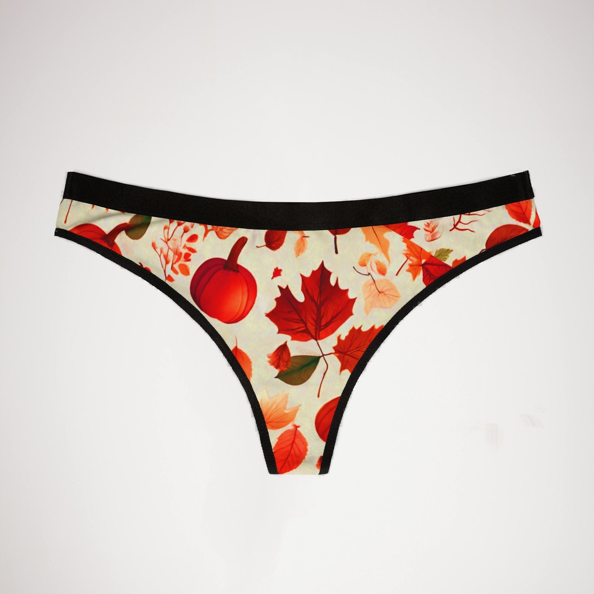 Women's thongs autumn leaves