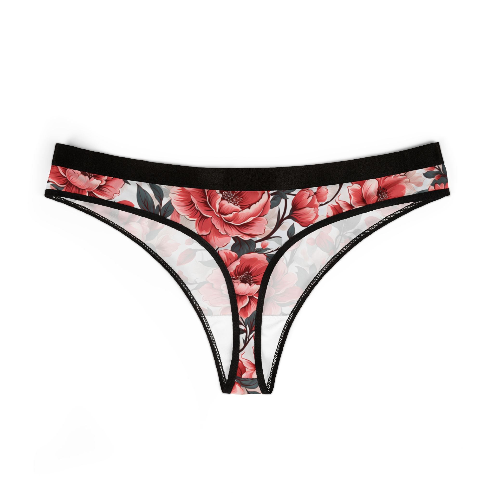 Women's thongs cherry rose