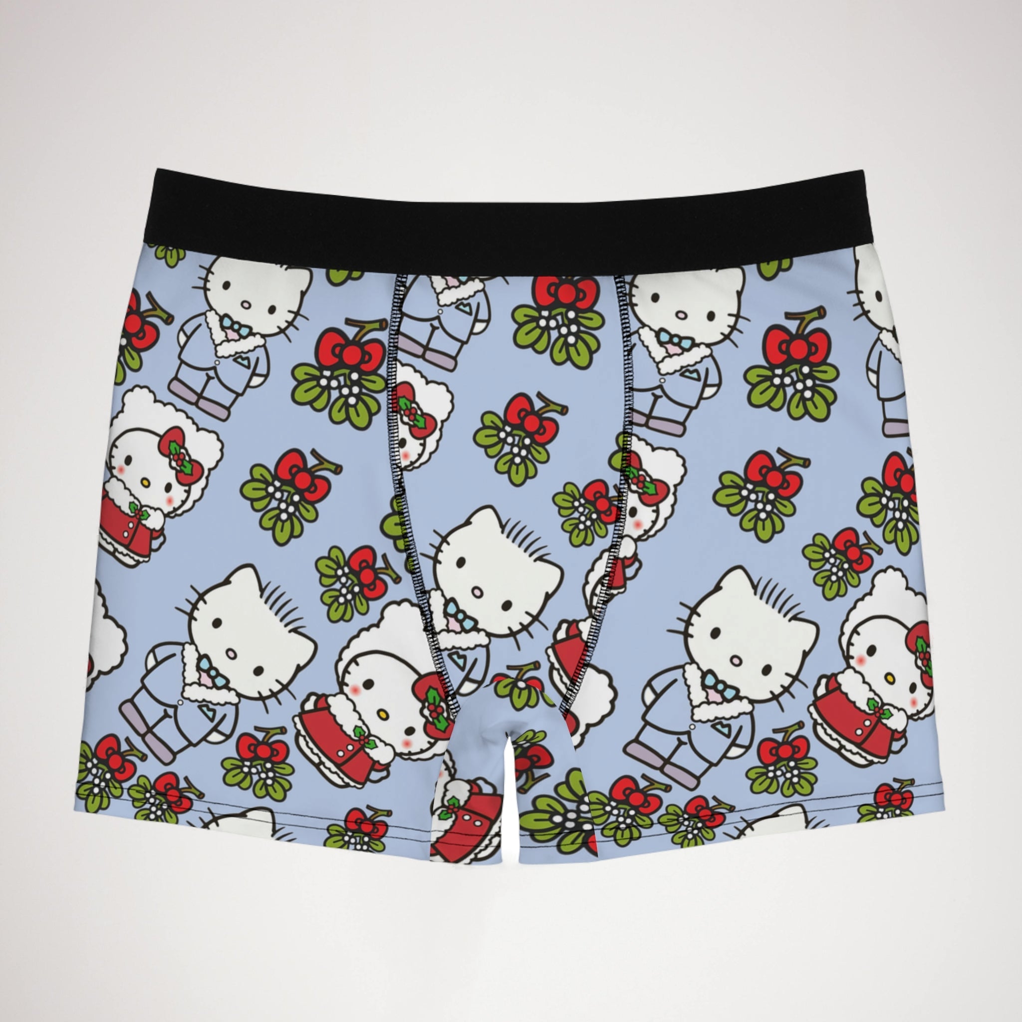 Men's boxer briefs kitty wedding valentine cyan