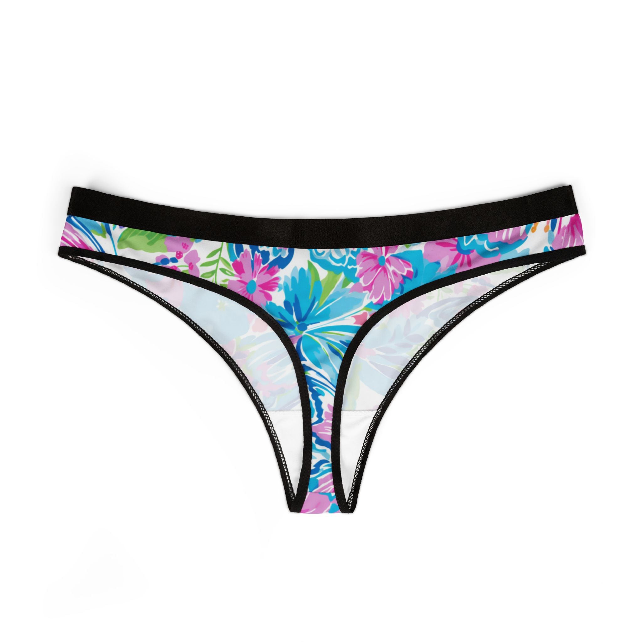 Women's thongs preppy butterflies