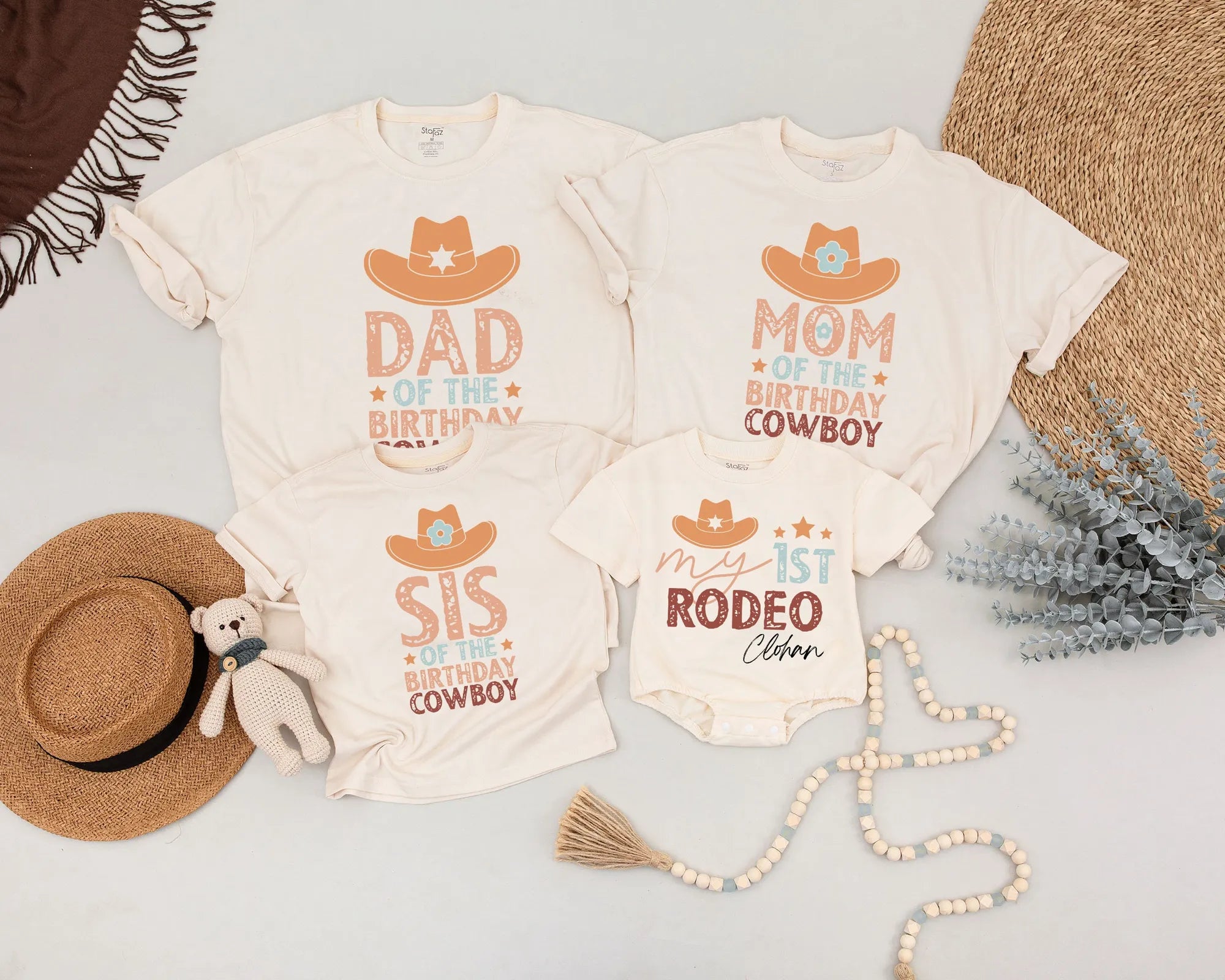 My First Rodeo Family T-Shirt: Western Birthday Baby Romper Outfit!