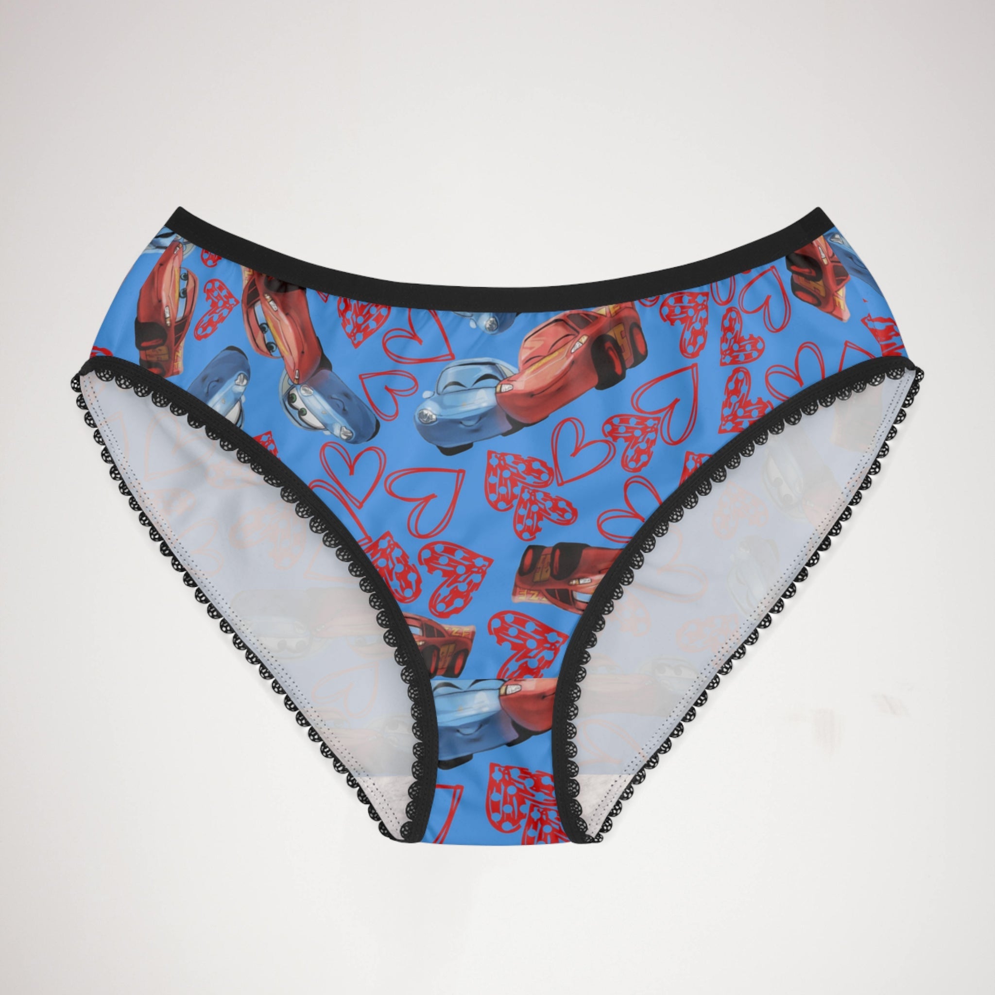 Women's briefs mcqueen couples hearts cyan