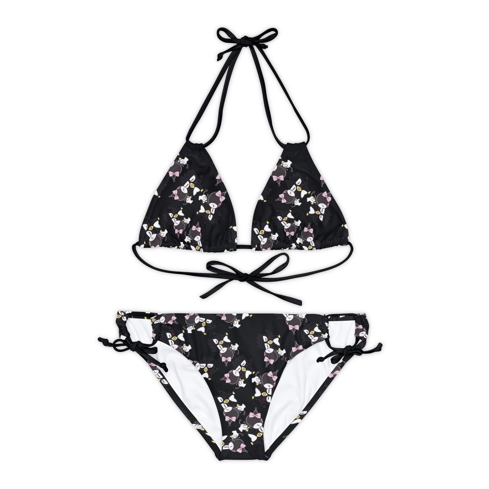 Strappy bikini set badtz maru kuromi valentine kiss black