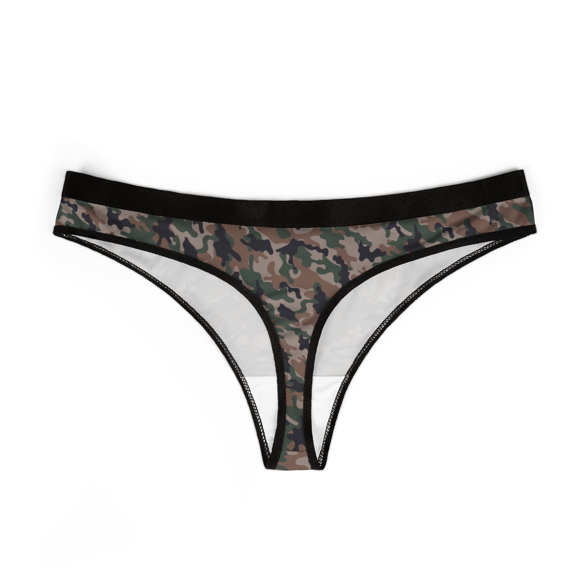 Women's thongs colorful camouflage