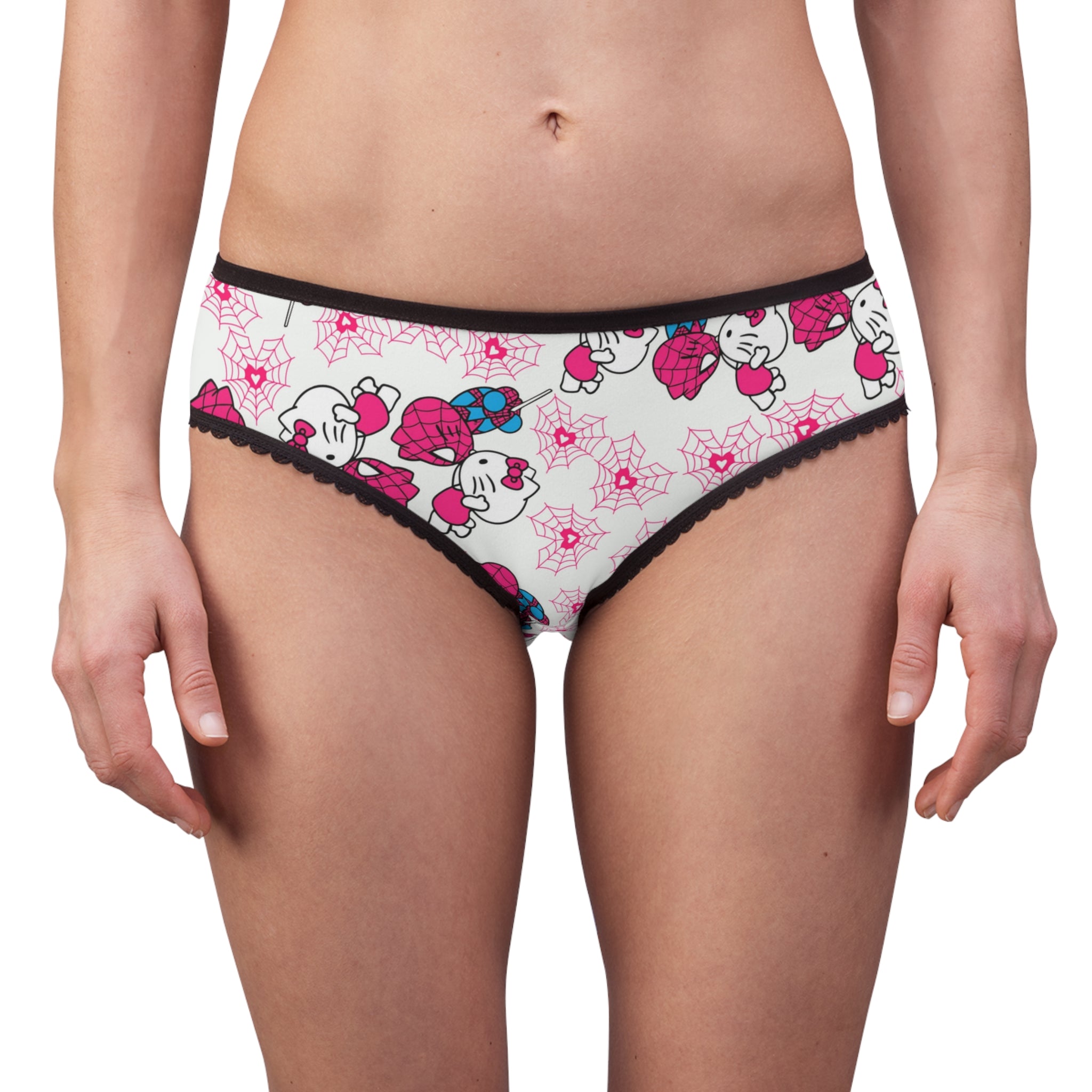 Women's briefs spider kitty white