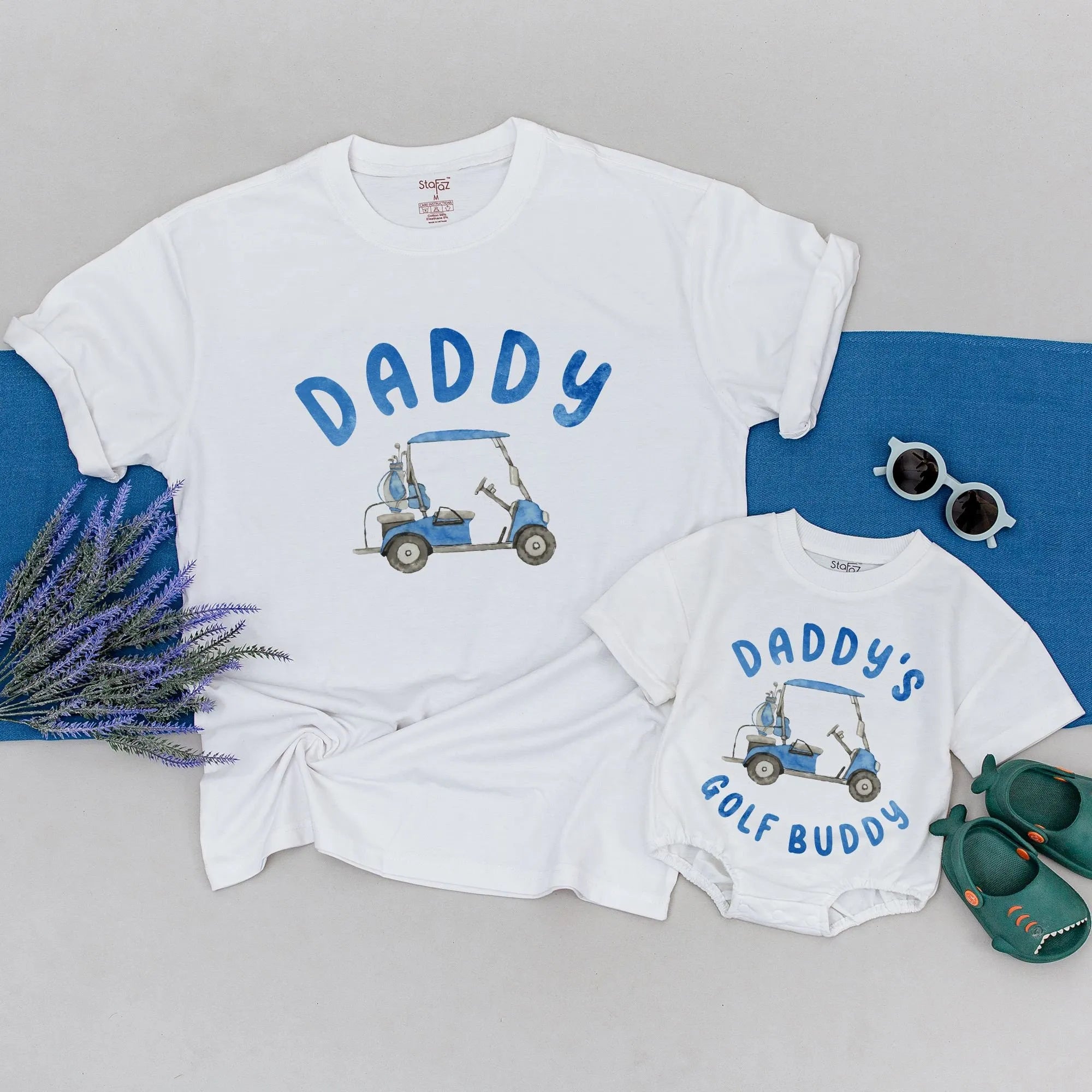 Daddy And Daddy's Golf Buddy T-Shirt: Father's Day Romper Outfit