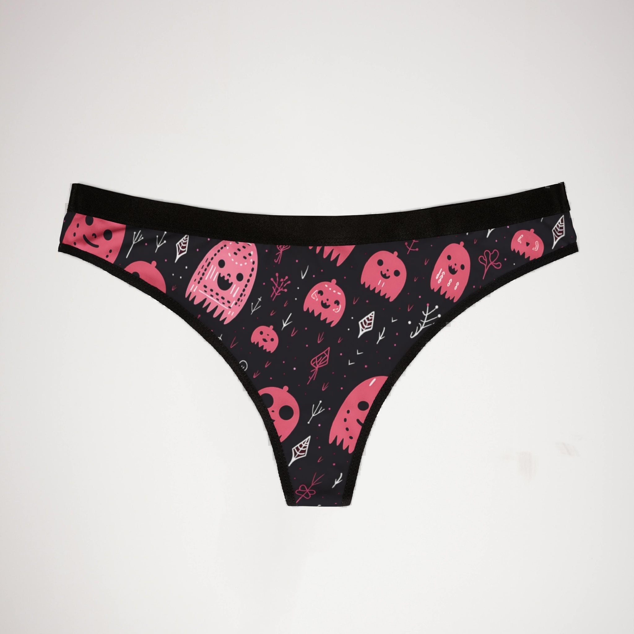 Women's thongs pink halloween