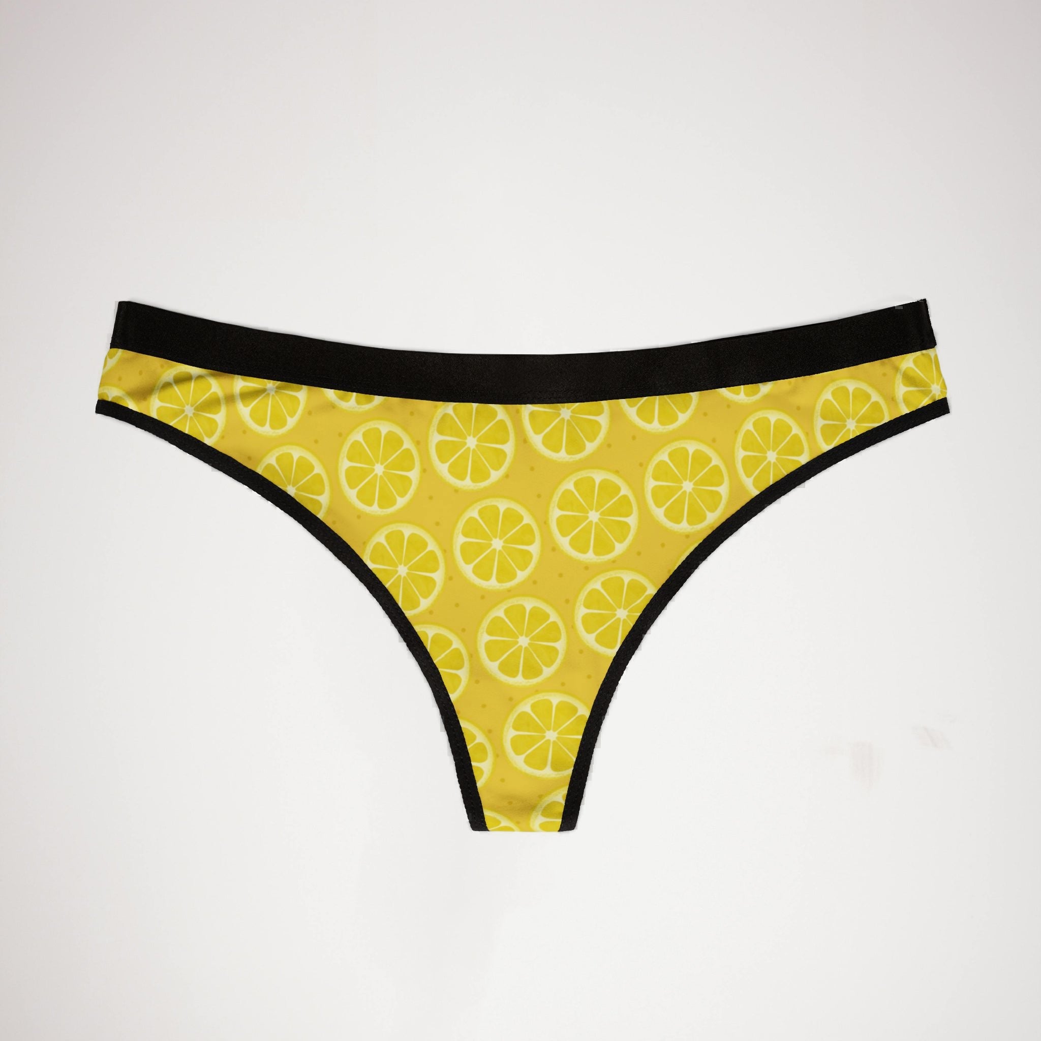 Women's thongs lemon fruit