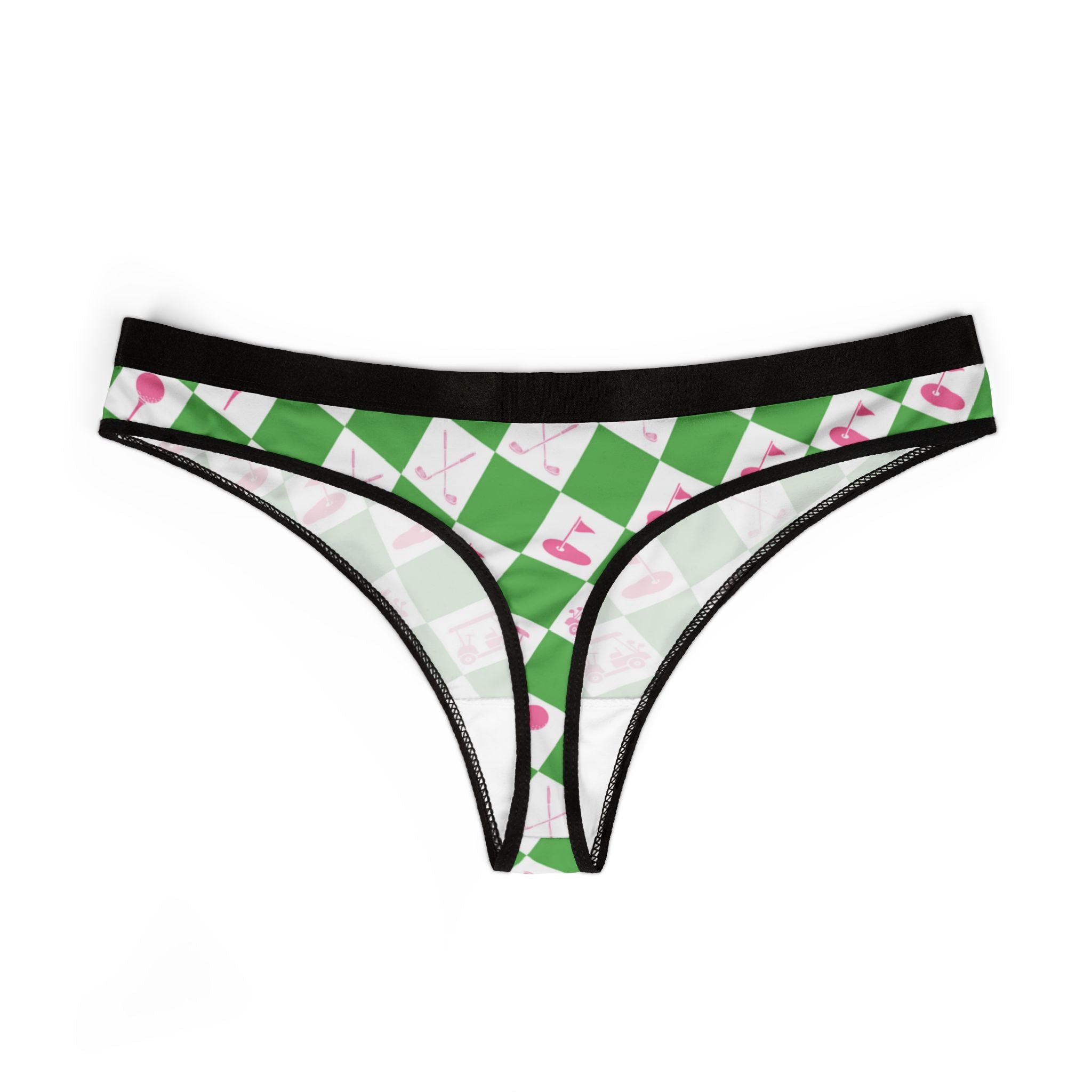 Women's thongs pink golf