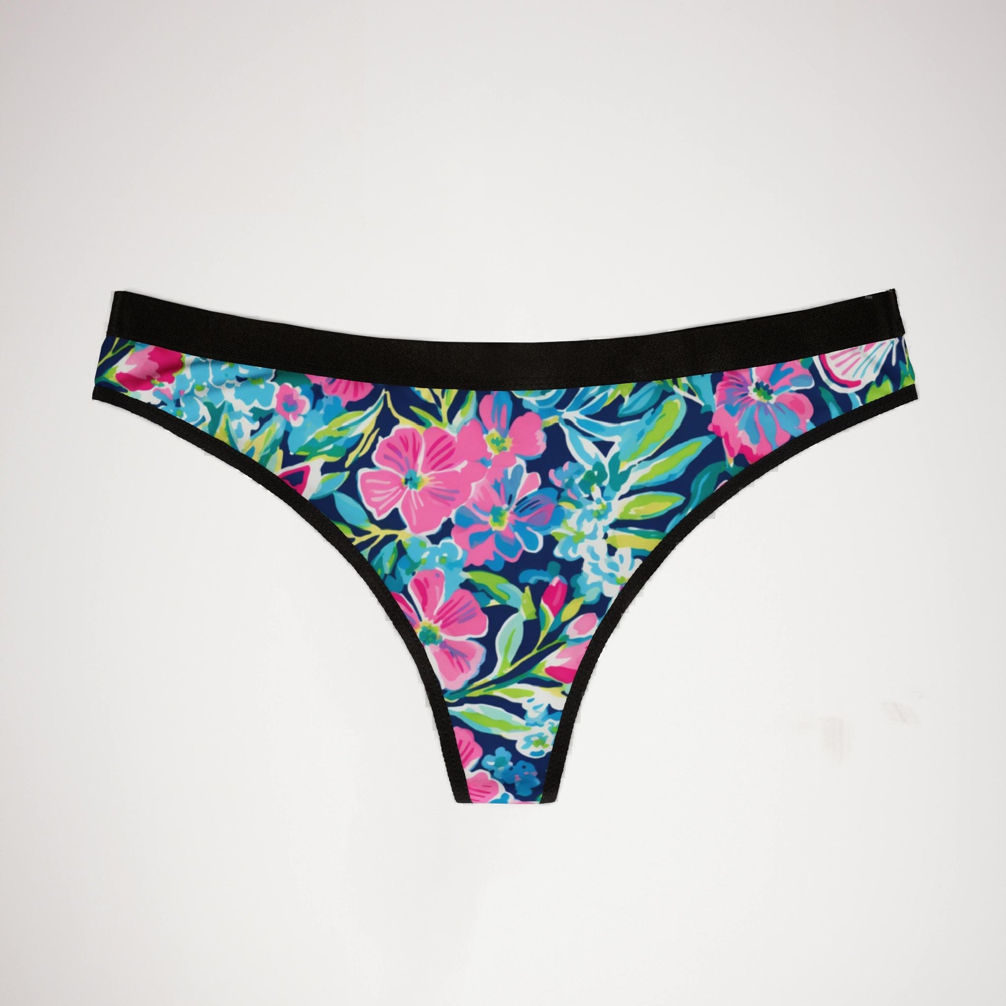 Women's thongs preppy butterflies