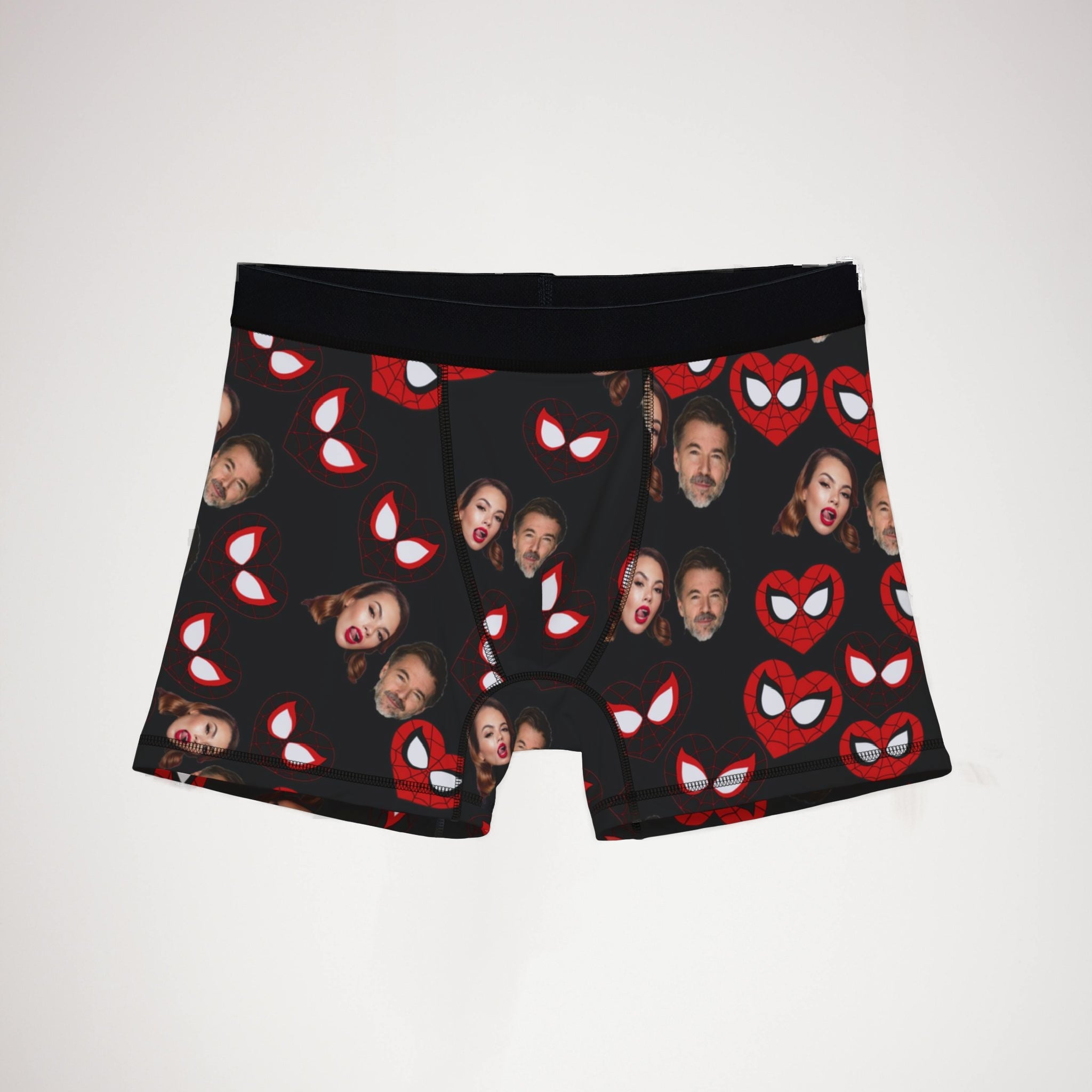 Men's boxers spider hearts his her faces black