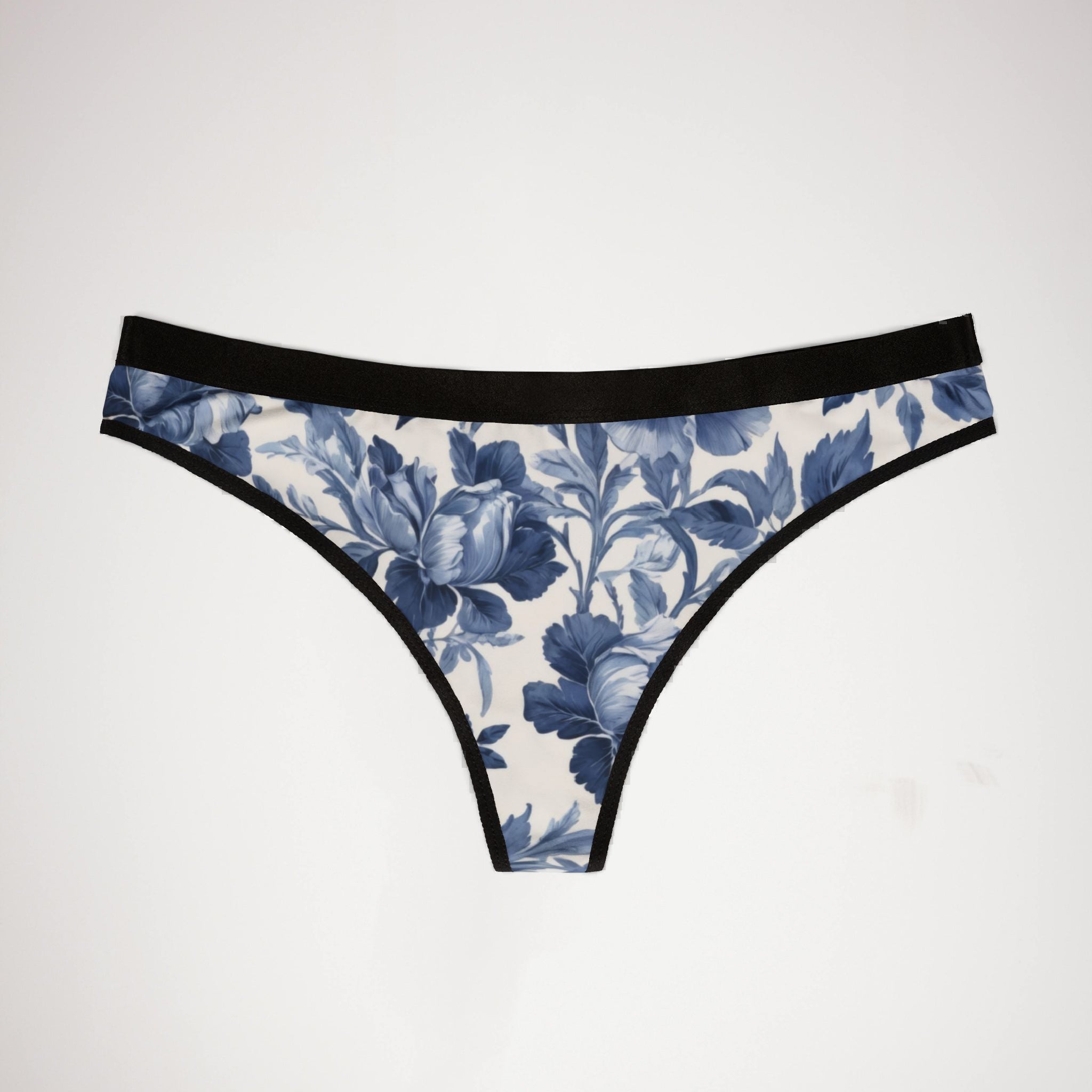 Women's thongs blue french toile