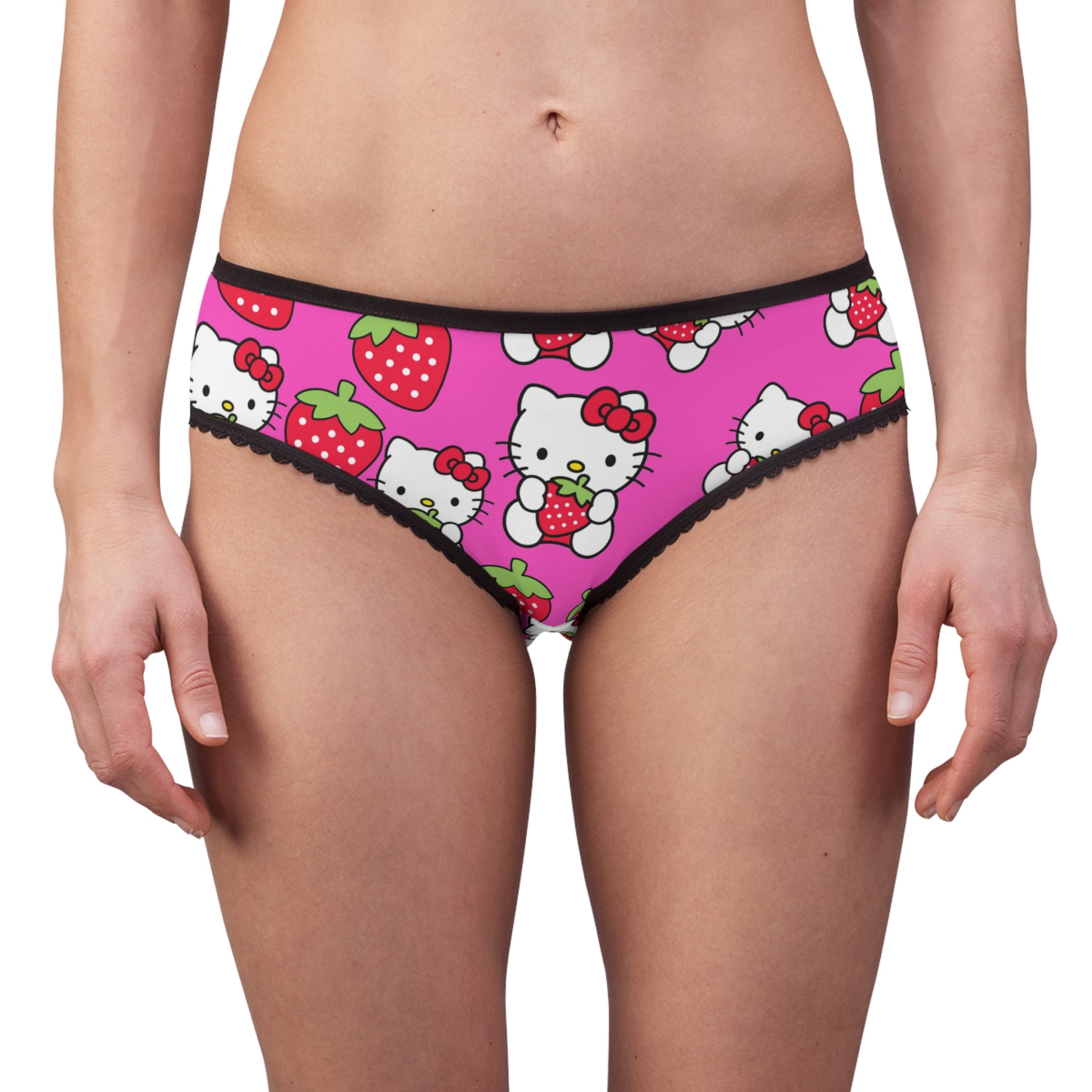 Women's briefs kitty strawberry valentine love pink