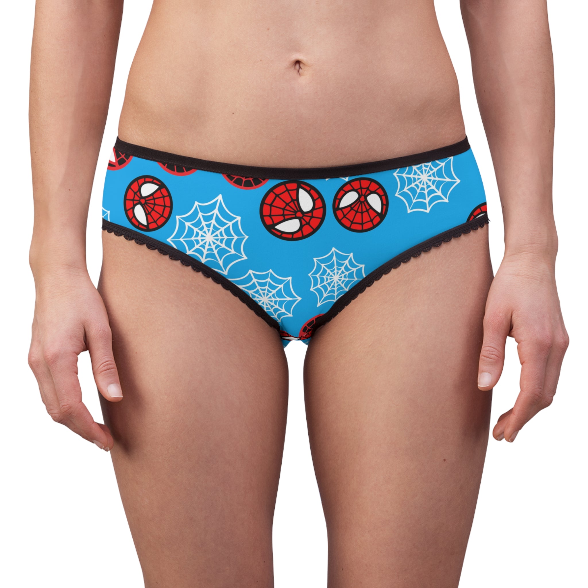 Women's briefs spider circle web cyan