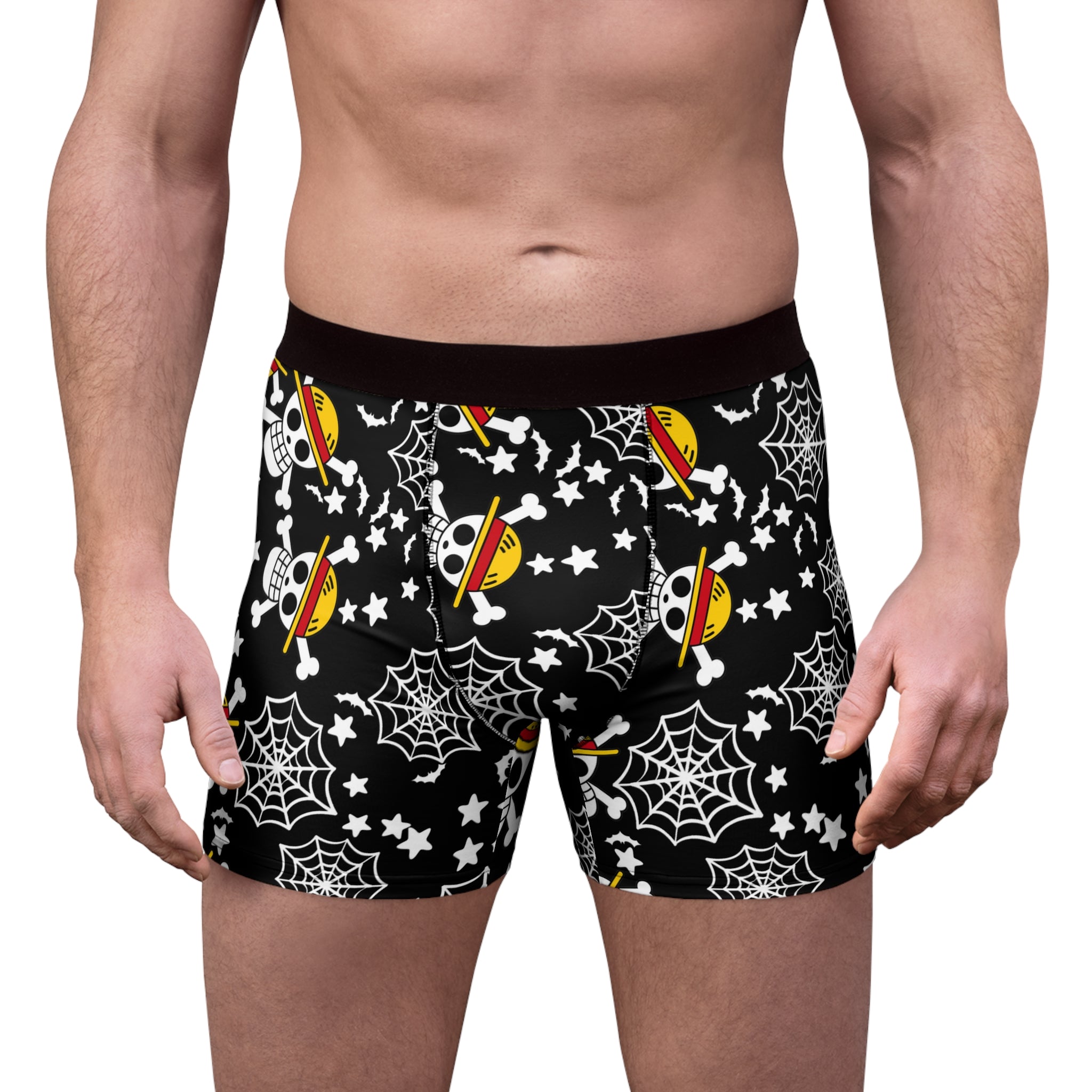 Men's boxer briefs skull anime bats pumpkin halloween black