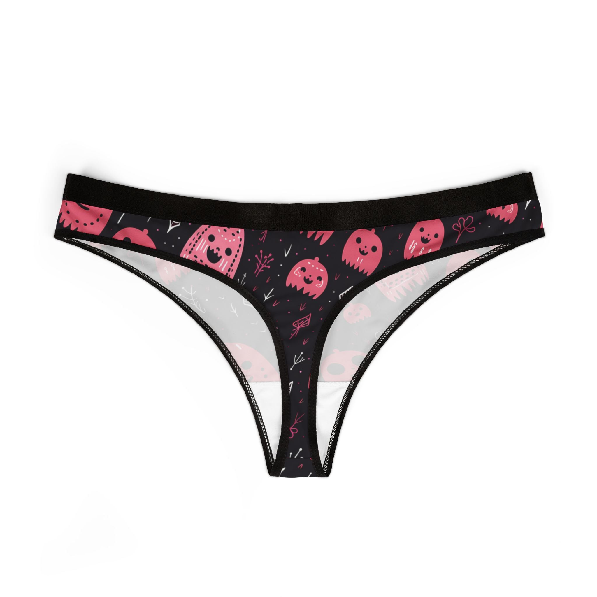 Women's thongs pink halloween