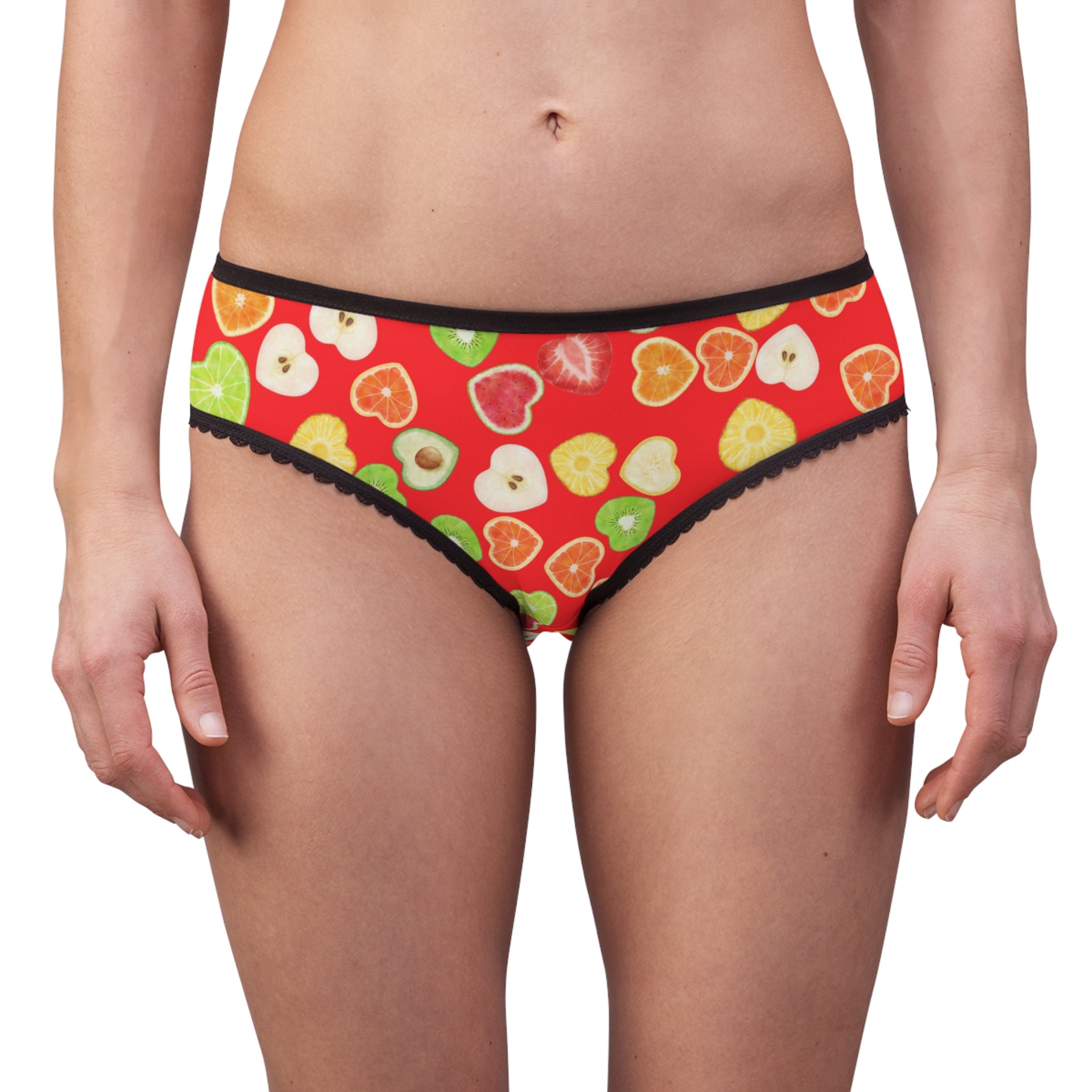 Women's briefs heart fruits red