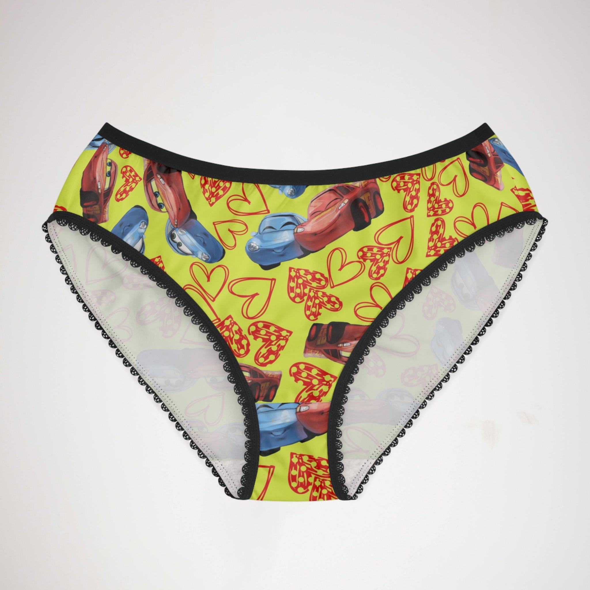 Women's briefs mcqueen couples hearts yellow