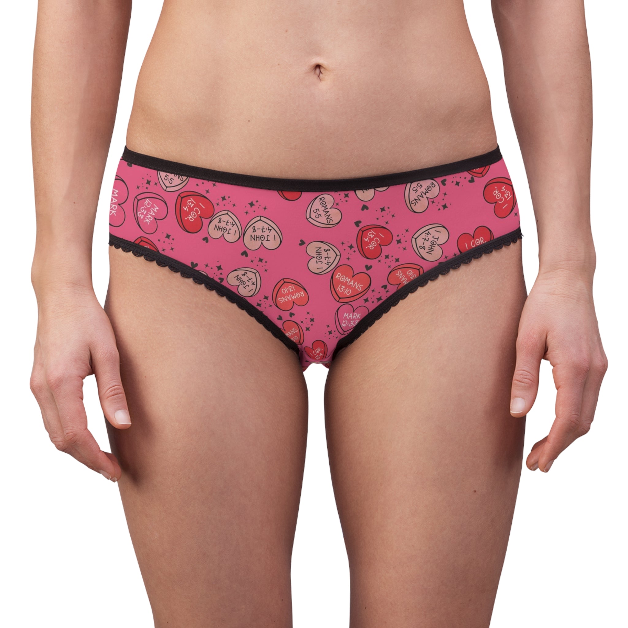 Women's briefs christian valentine sweet hearts pink