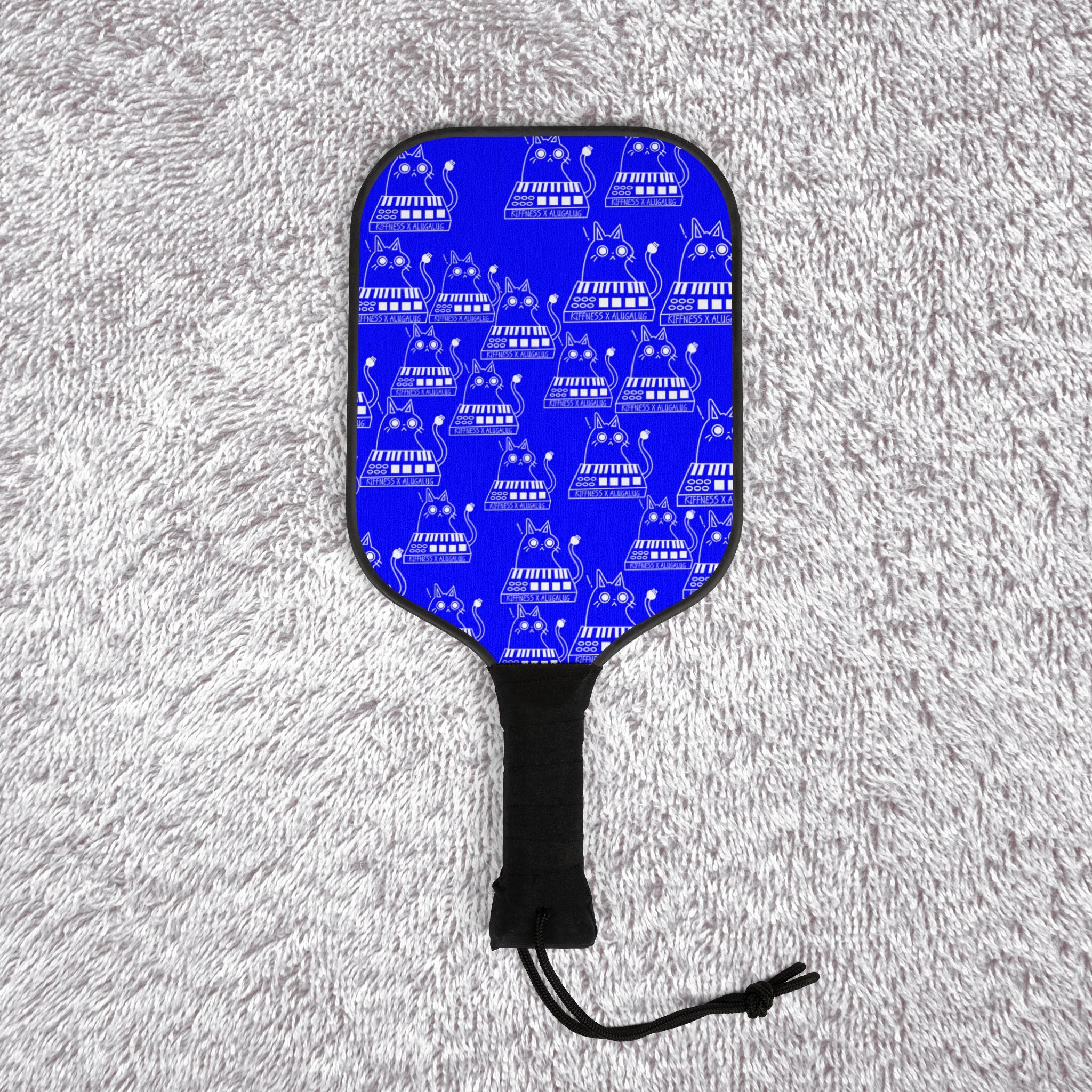 Pickleball kit (2 paddles + 2 balls + transparent bag) eating the cats meow meow the kiffness blue