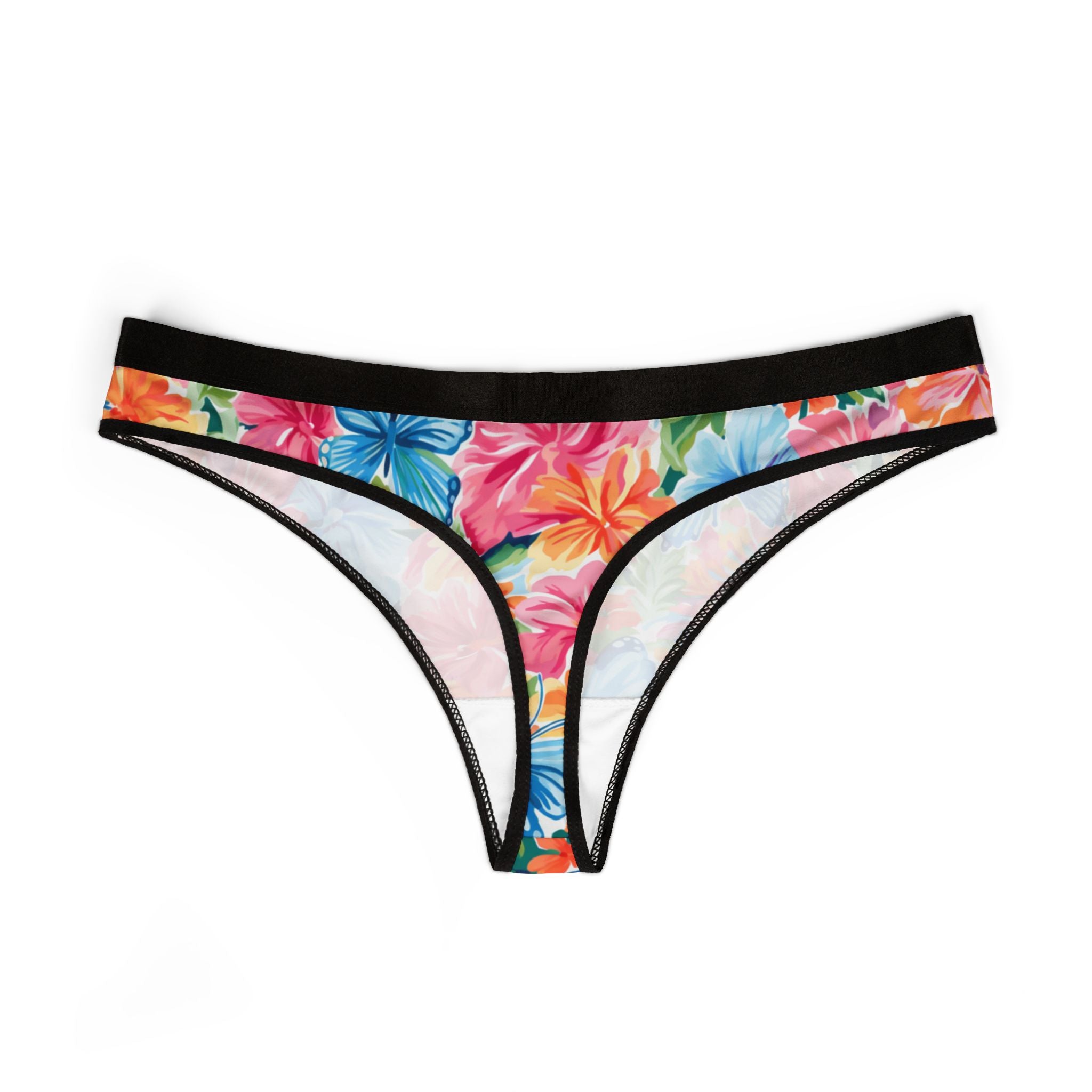 Women's thongs preppy butterflies
