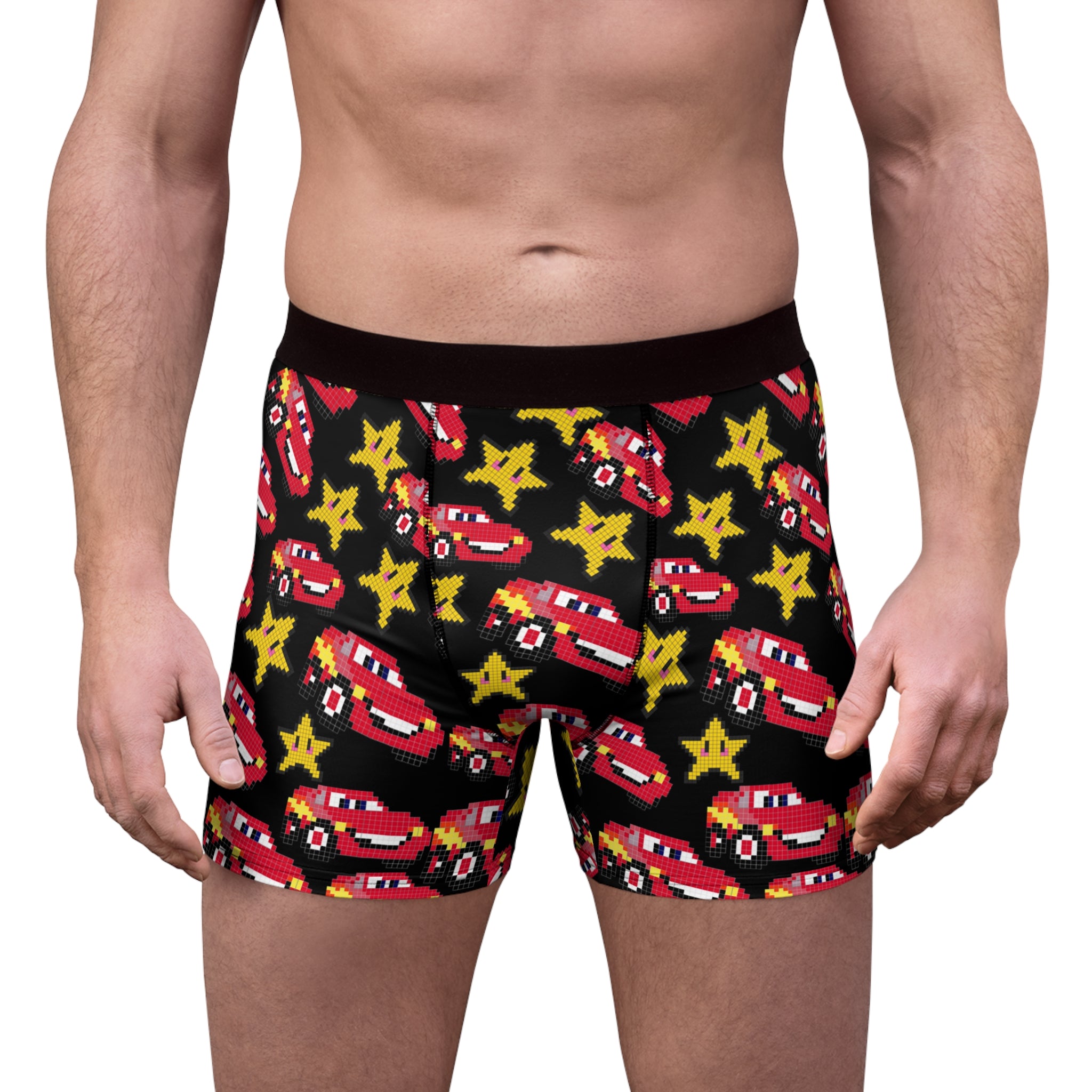 Men's boxer briefs mcqueen stars black