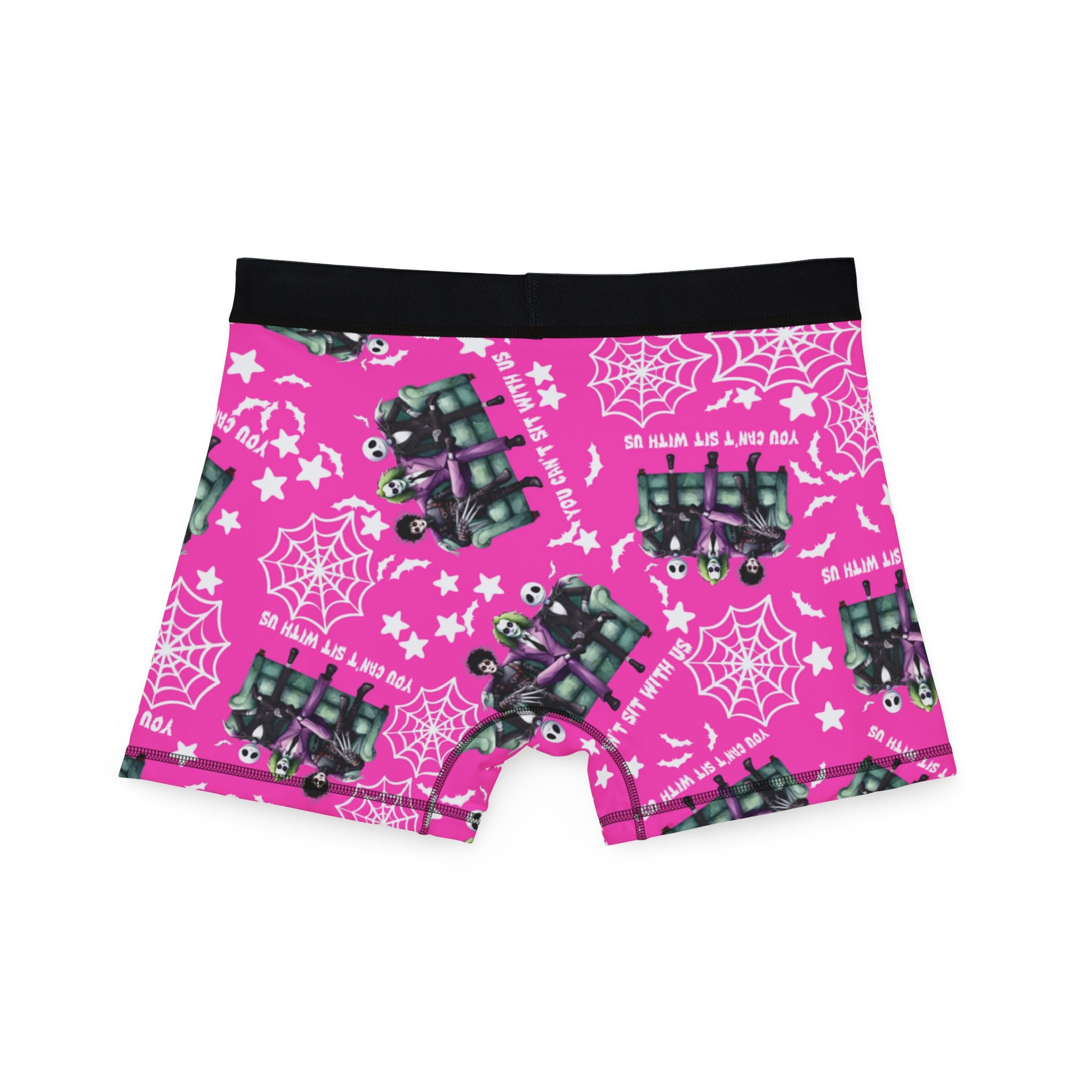 Men's boxers you can't sit with us halloween pink