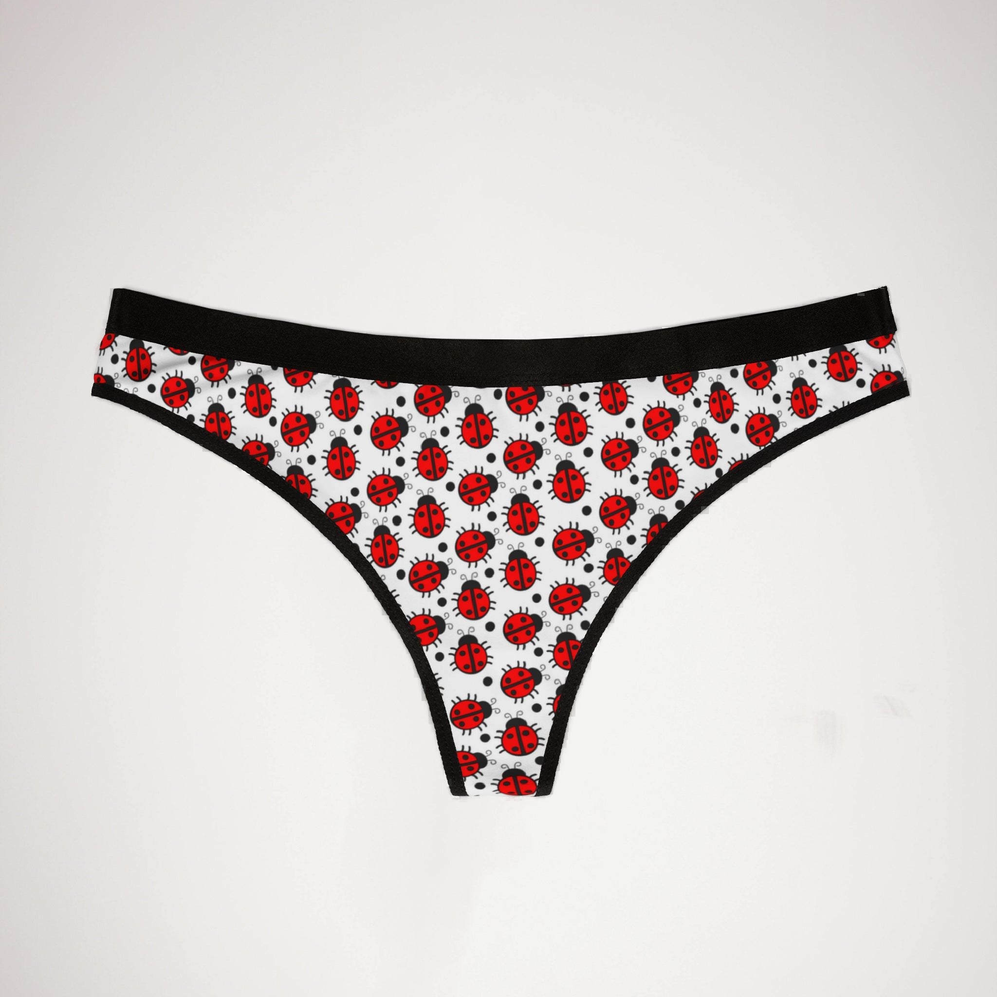 Women's thongs ladybug seamless