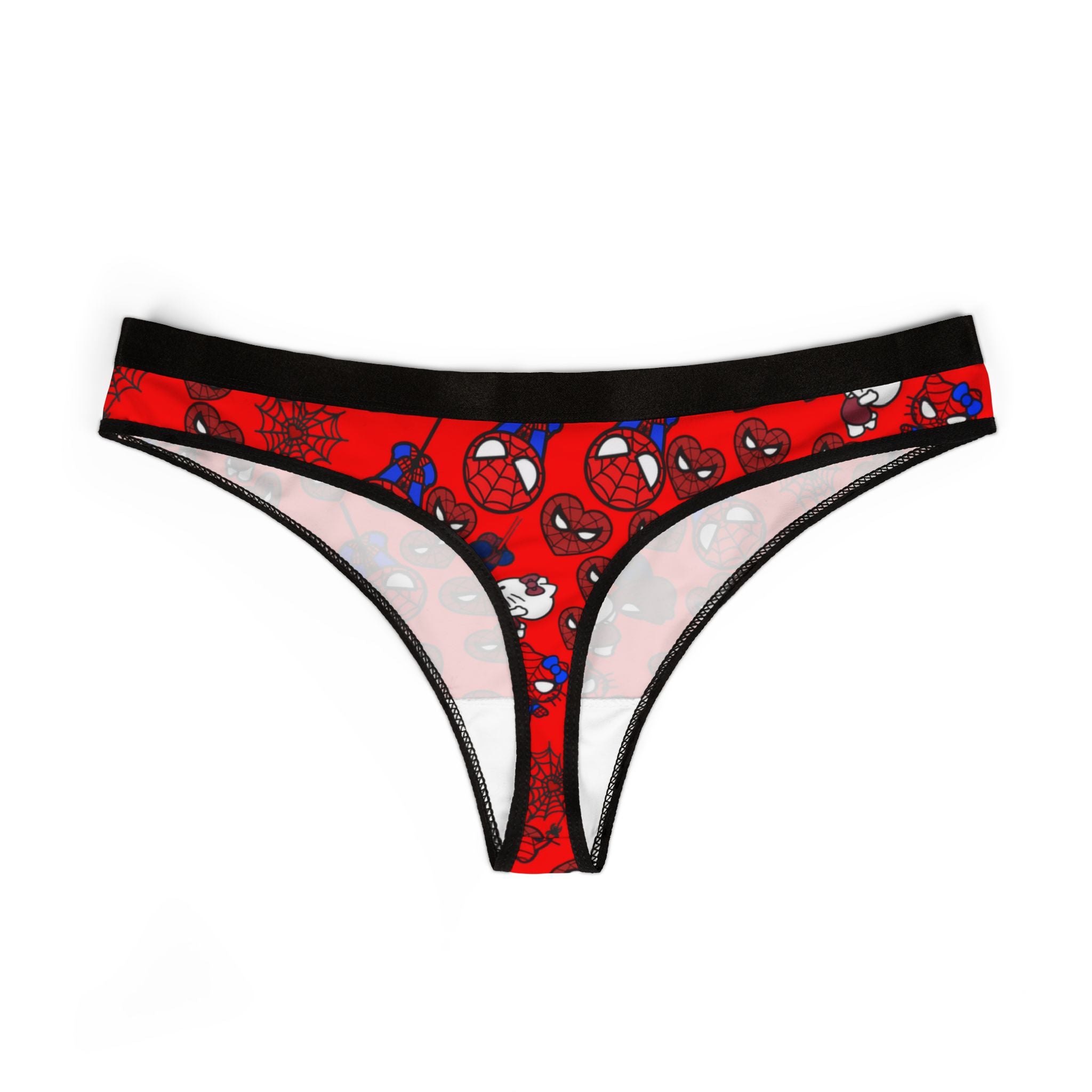 Women's thongs spider kitty