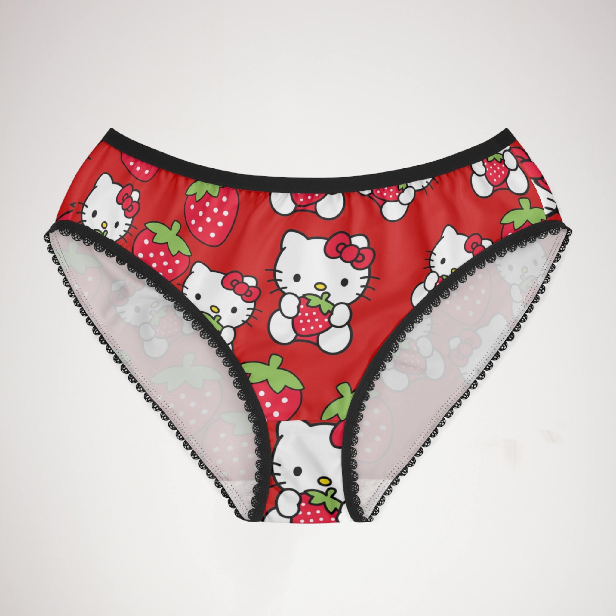 Women's briefs kitty strawberry valentine love red