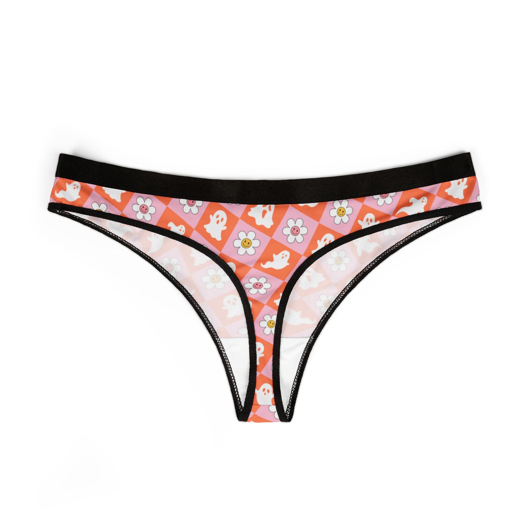 Women's thongs groovy halloween