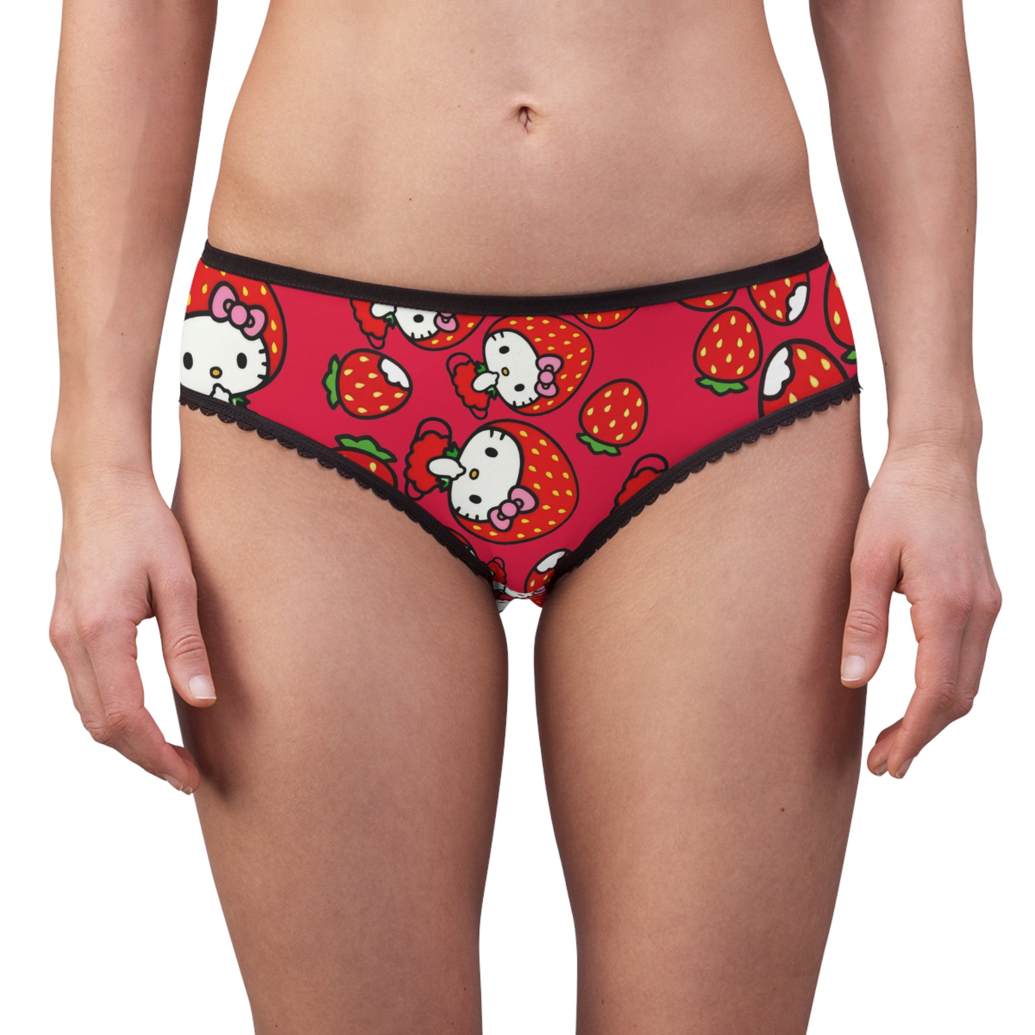 Women's briefs kitty strawberry valentine red