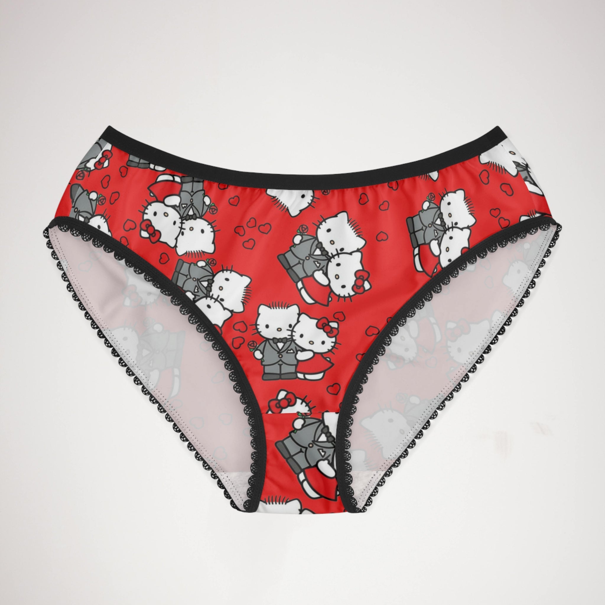 Women's briefs kitty wedding anniversary red