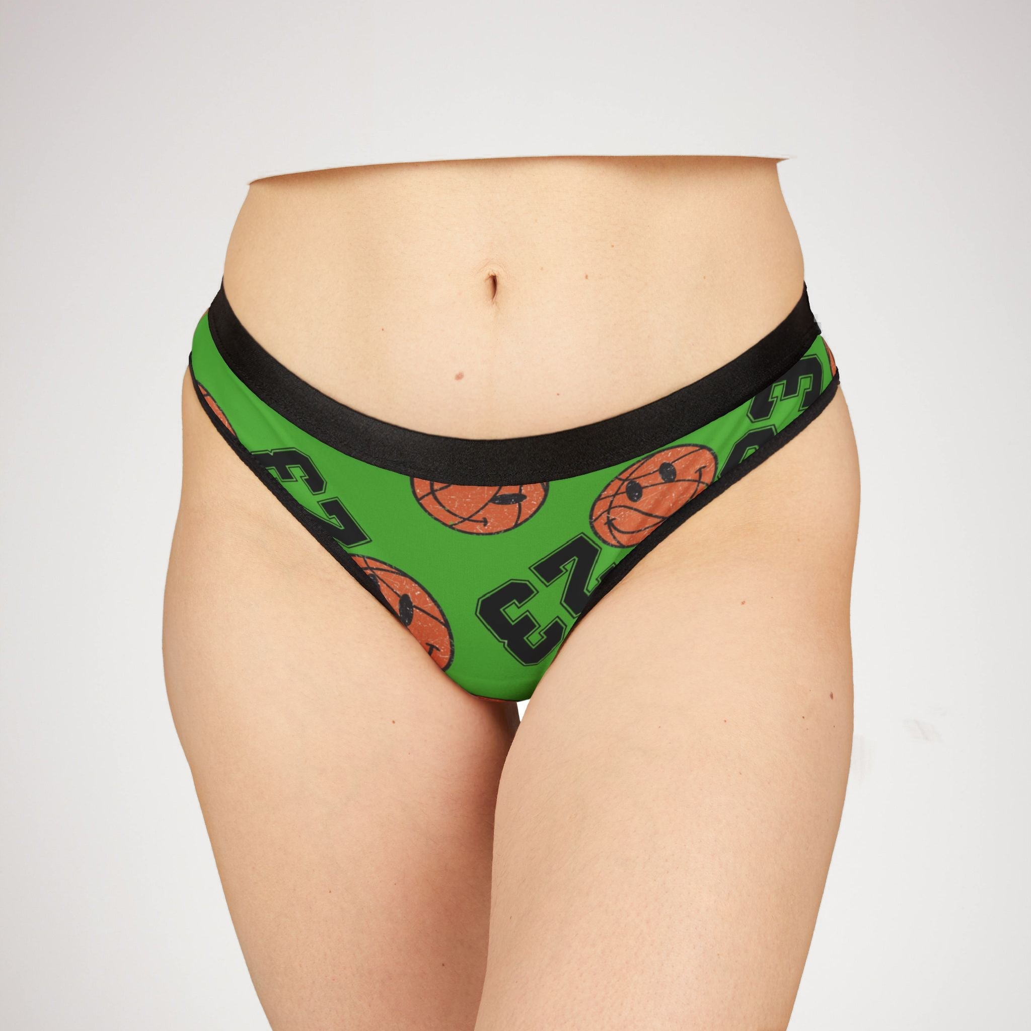 Women's thongs number   basketball green