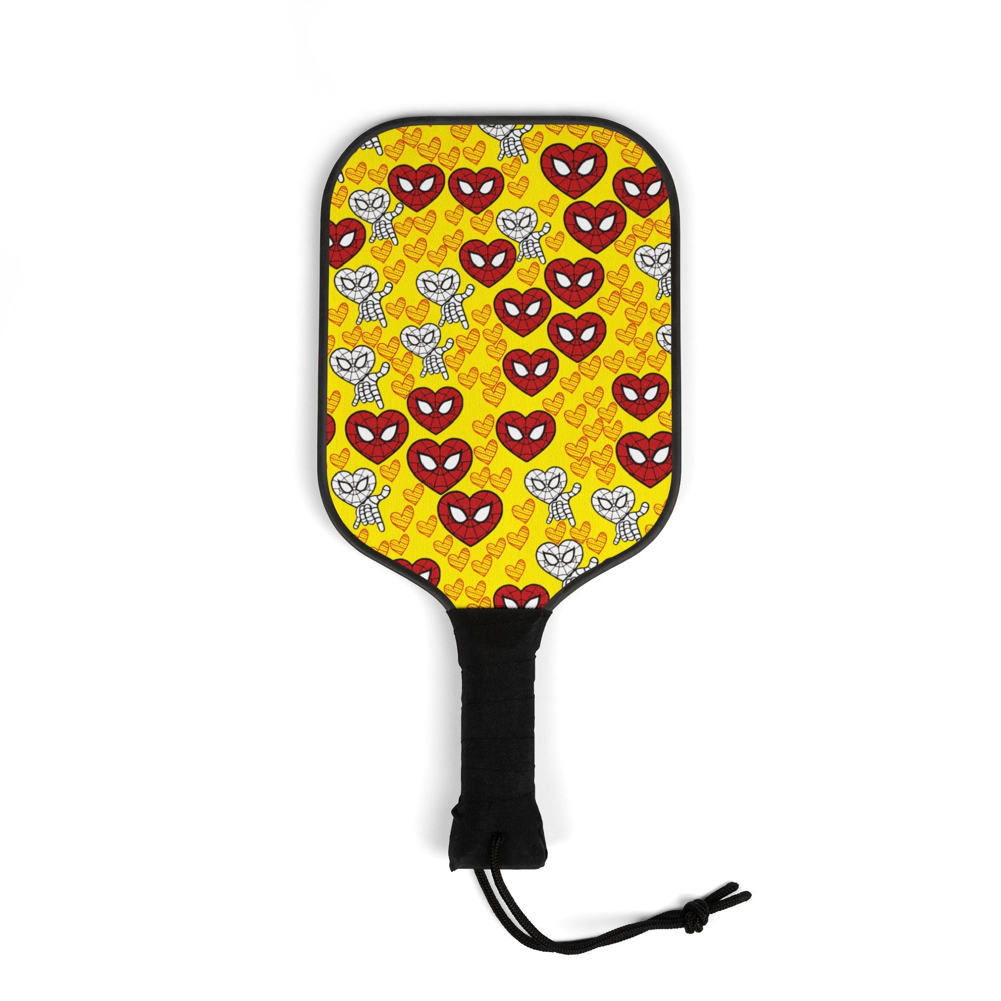 Pickleball kit (2 paddles + 2 balls + transparent bag) spider heart kiss yellow